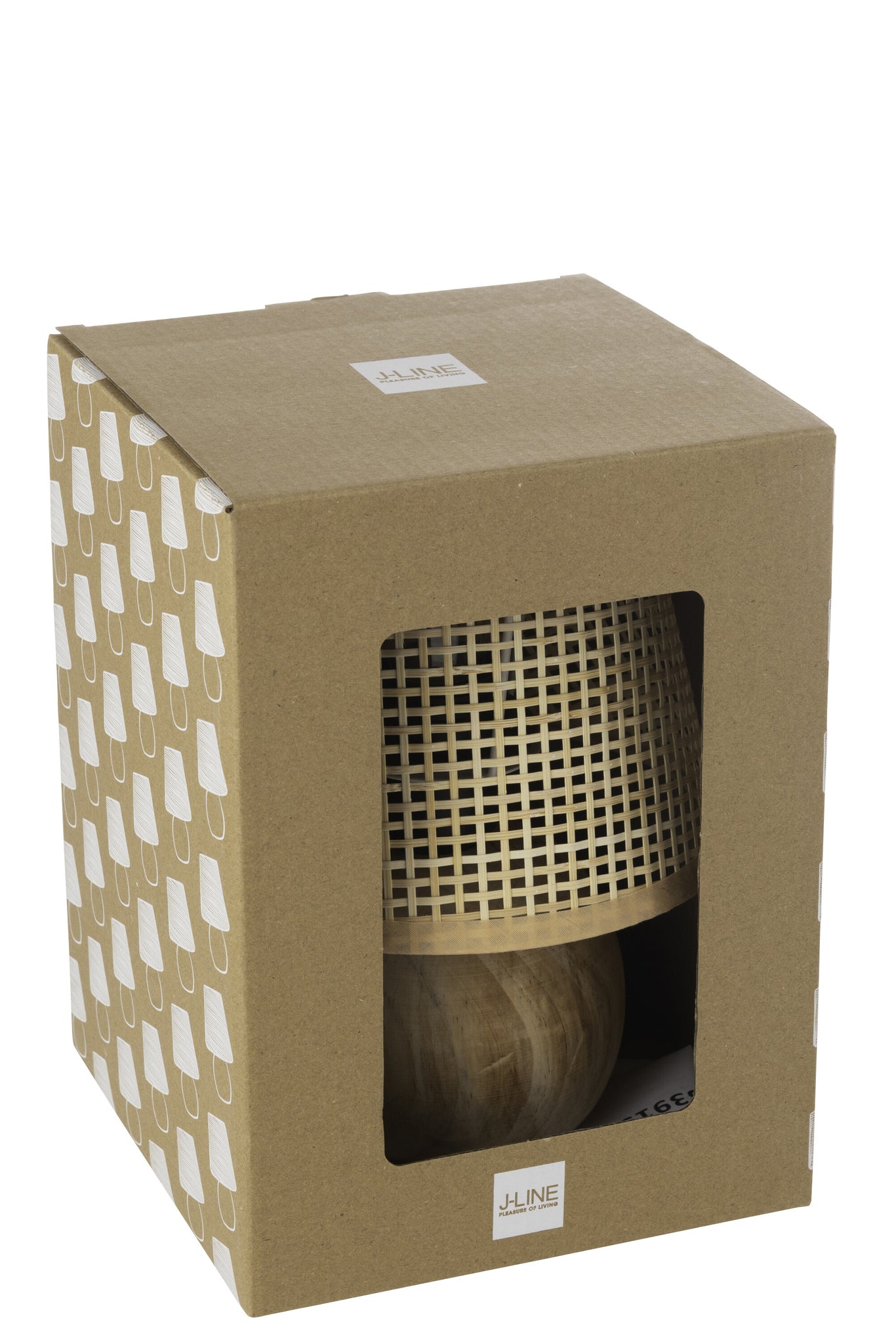 Lampe de table bois/métal tressé - J-LINE