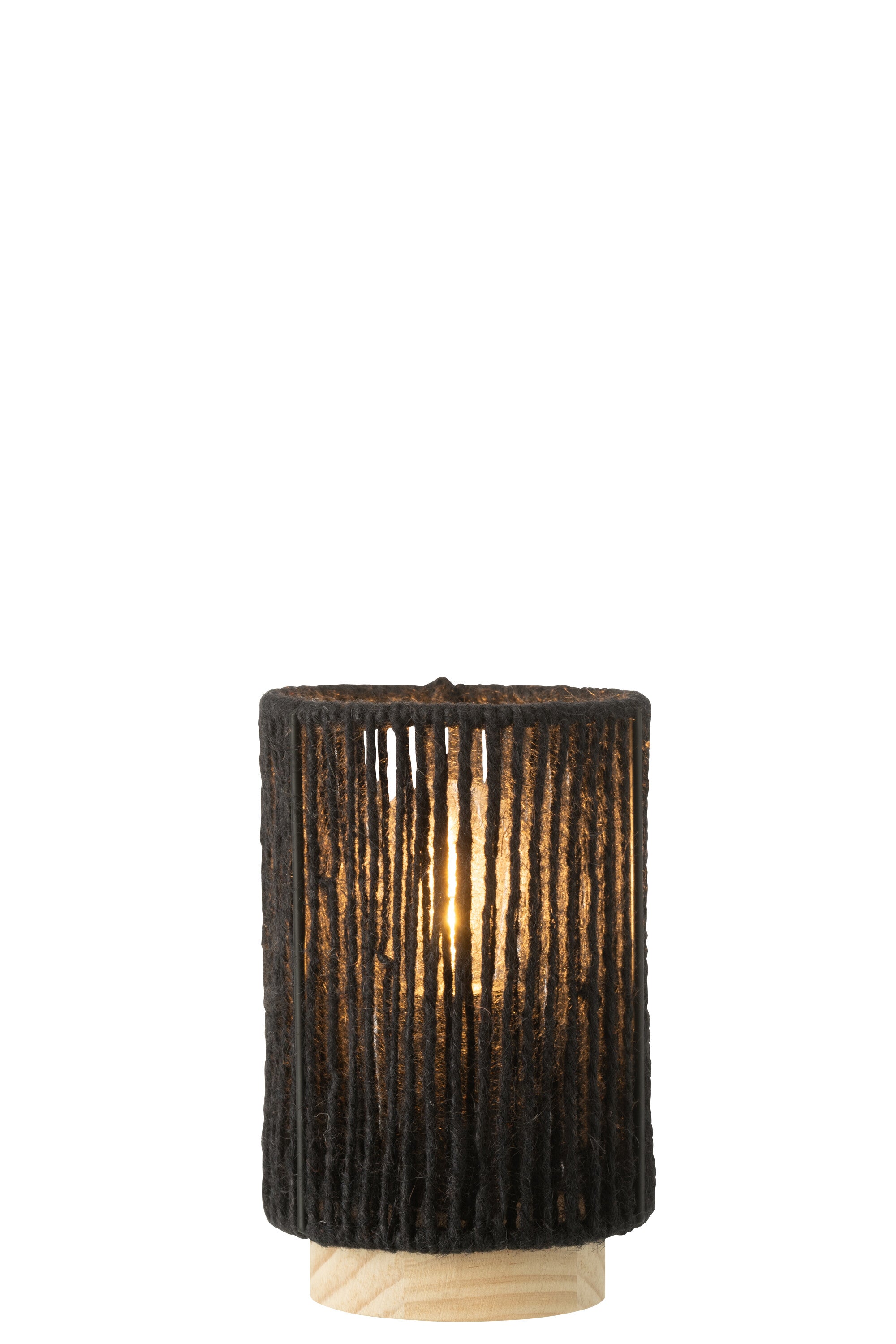 Lampe de table métal/coton noir S - J-LINE