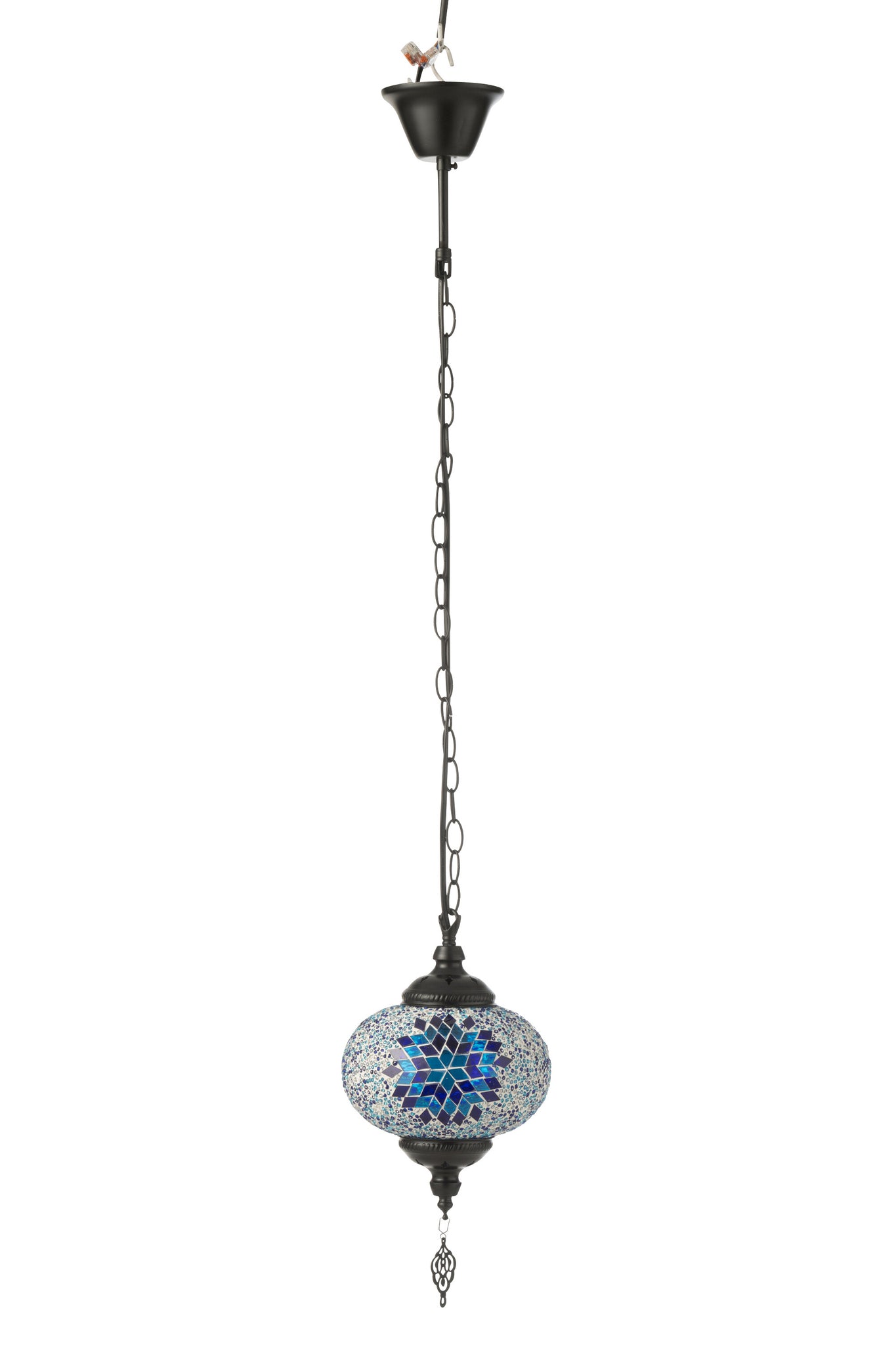 Hanglamp Mozaïek Glas/Metaal Blauw S - J-LINE