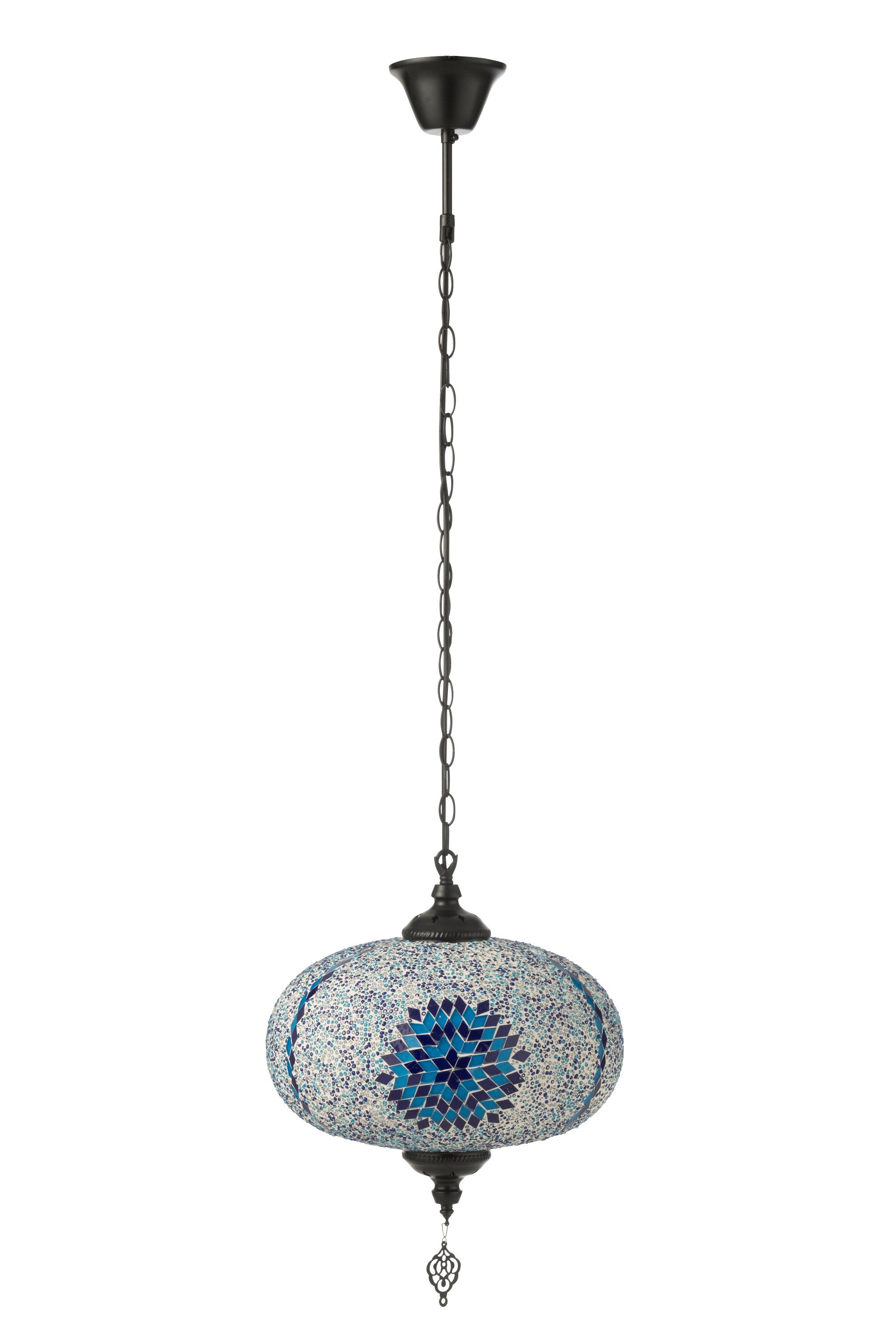 Hanglamp Mozaïek Glas/Metaal Blauw L - J-LINE