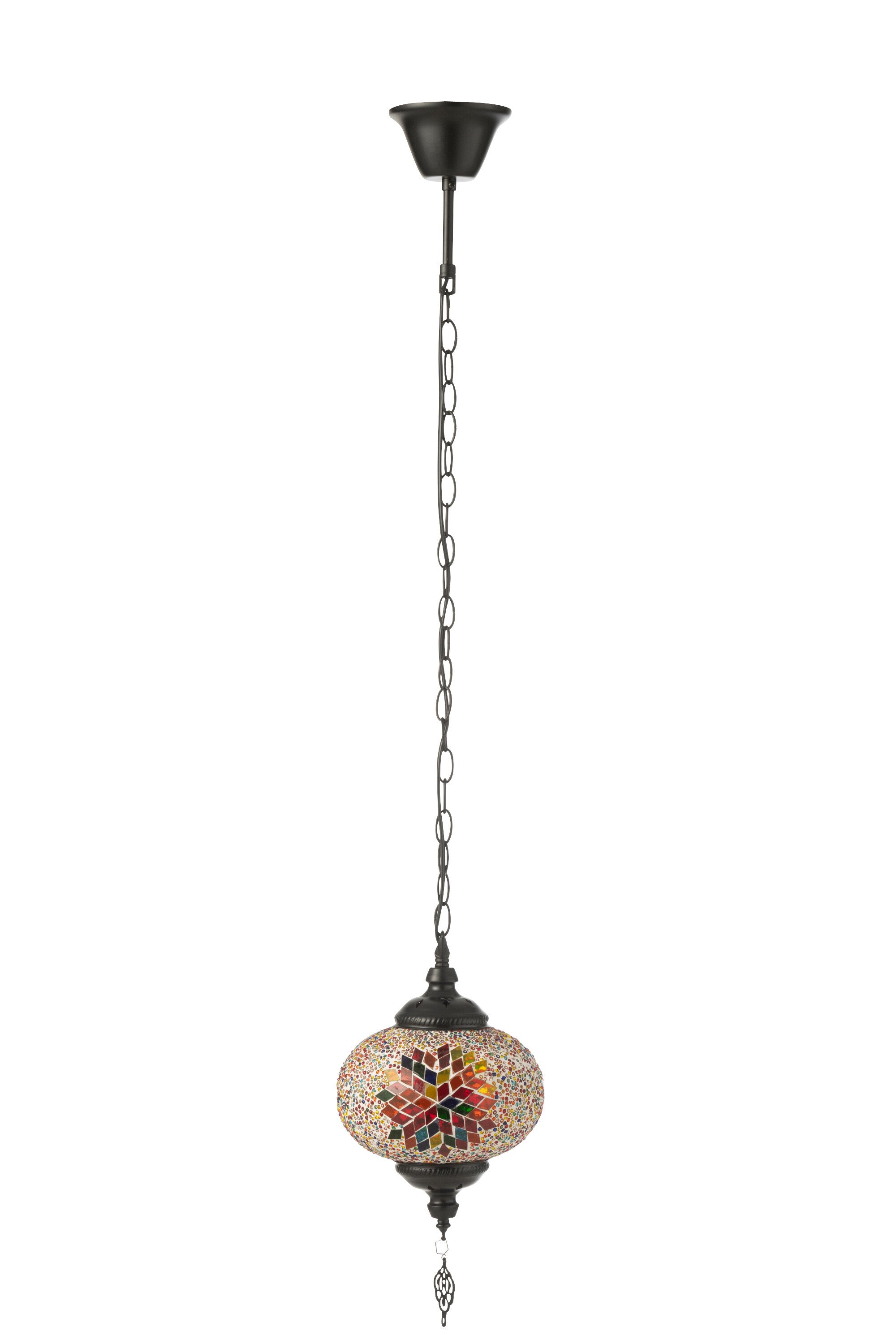 Hanglamp Mozaïek Glas/Metaal Oranje S - J-LINE