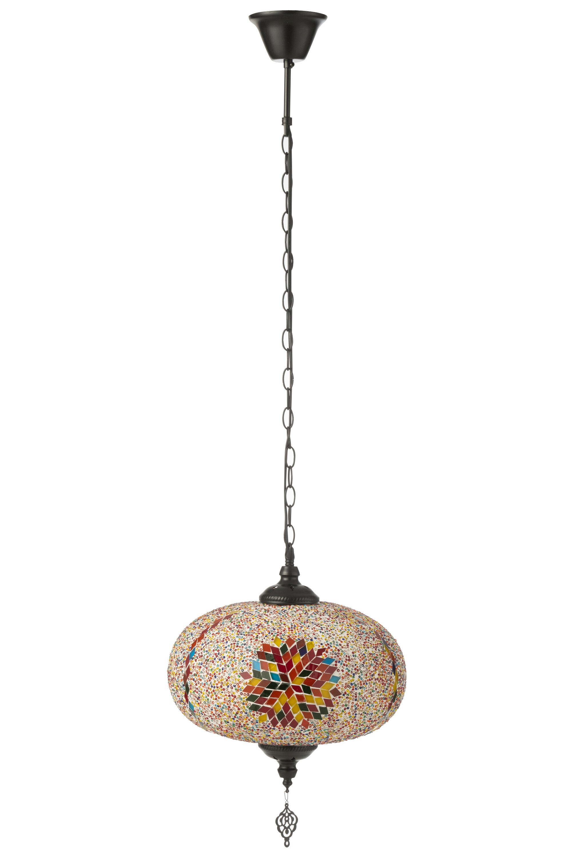 Hanglamp Mozaïekglas/Metaal Oranje L - J-LINE