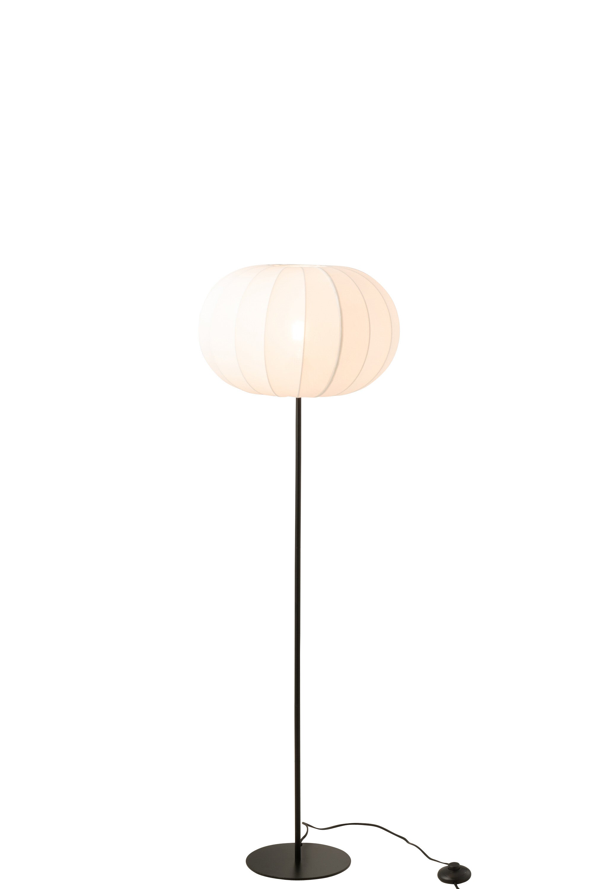 Vloerlamp lantaarn metaal/textiel wit S - J-LINE