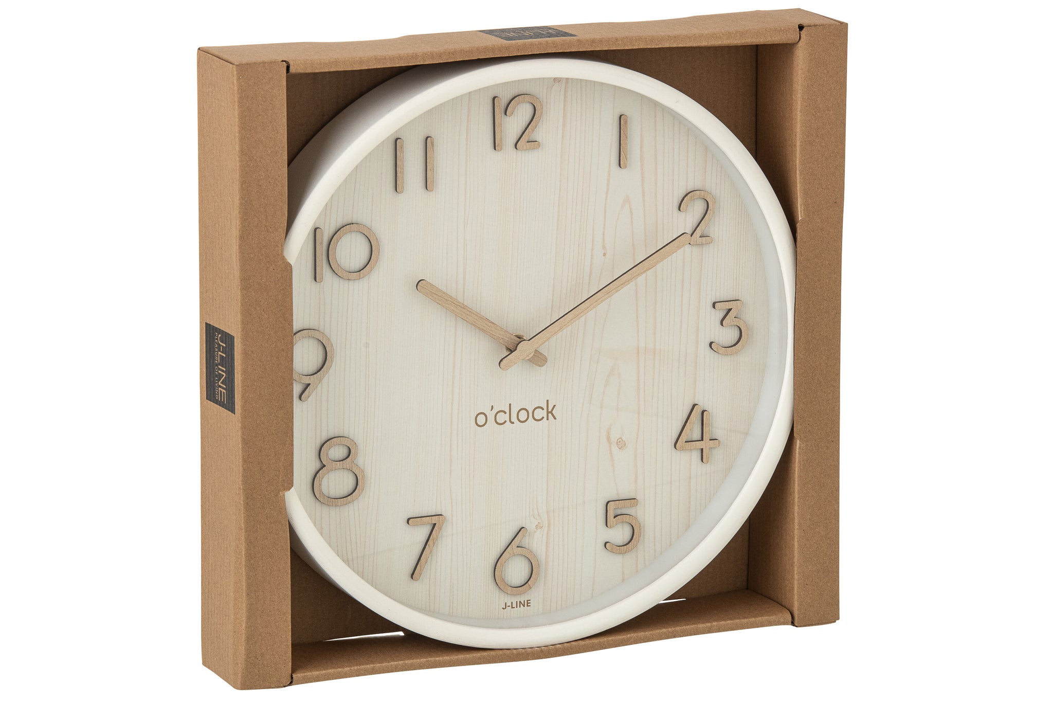 Wandklok Wit L - J-LINE