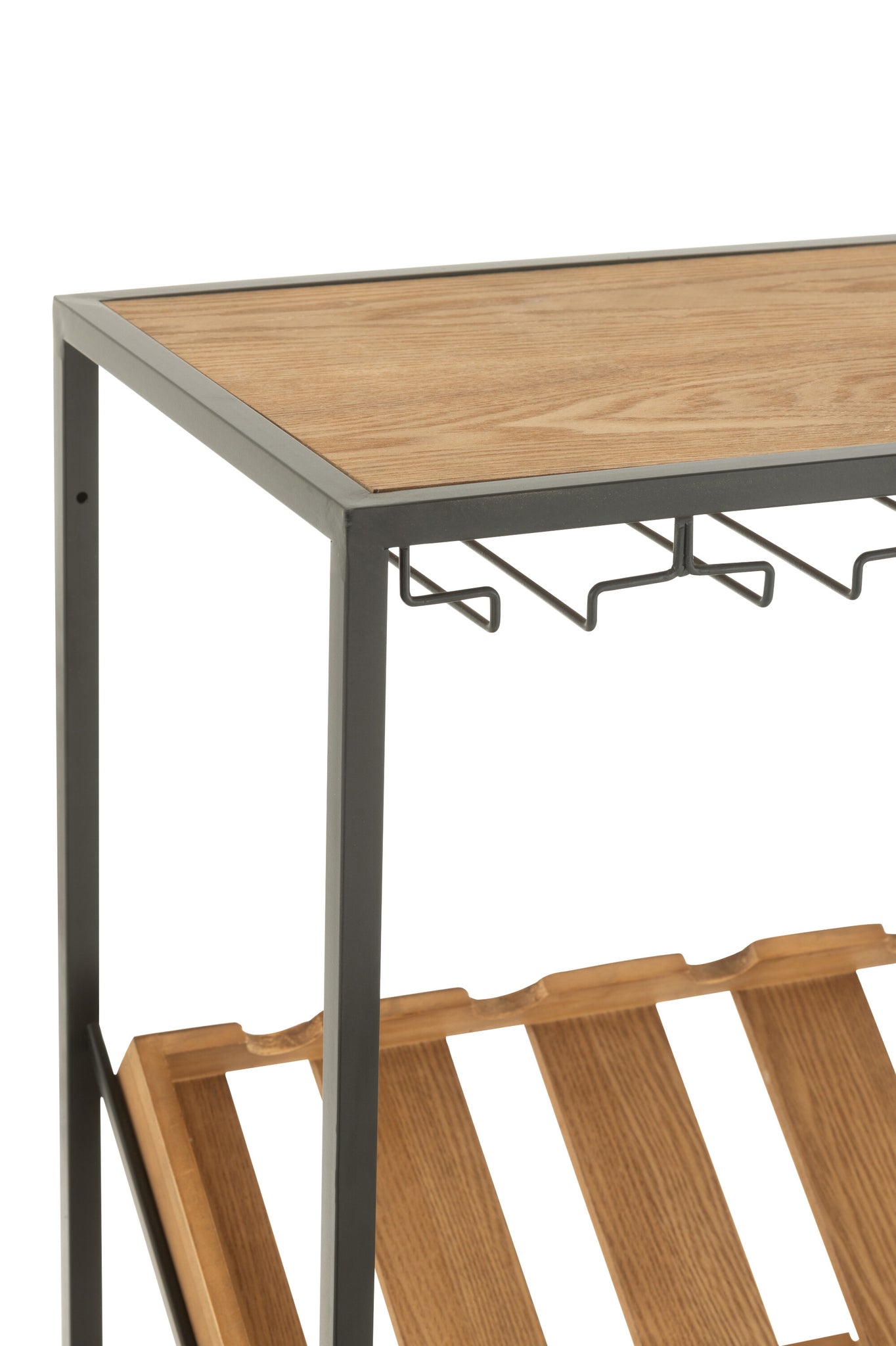 Armoire bar Naturel/Noir Grande - J-LINE
