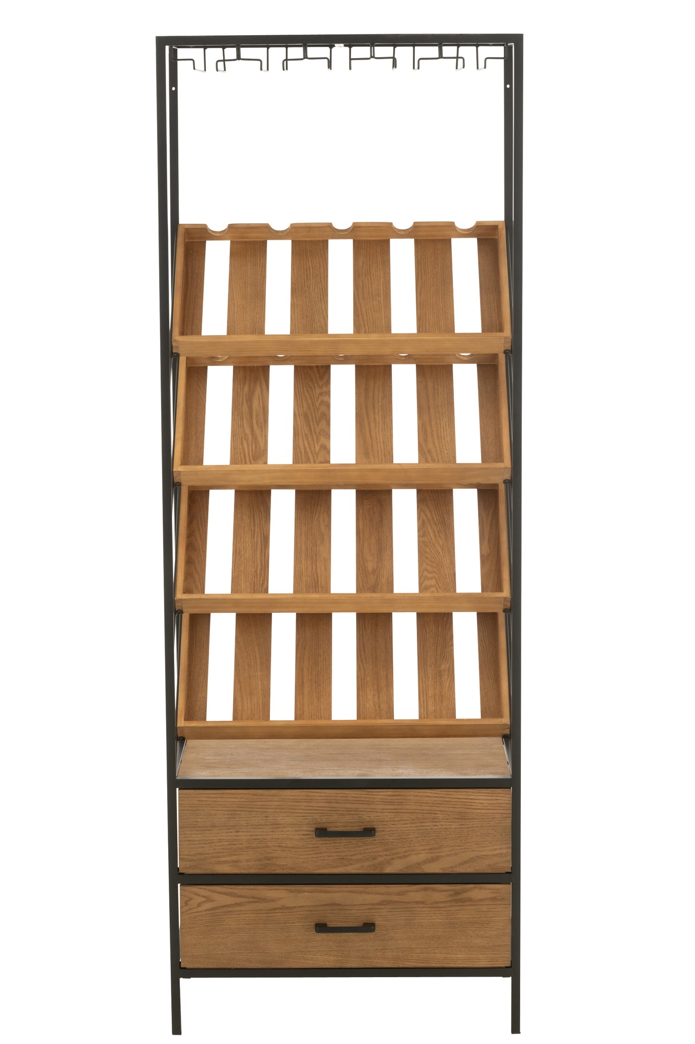 Armoire bar Naturel/Noir Grande - J-LINE