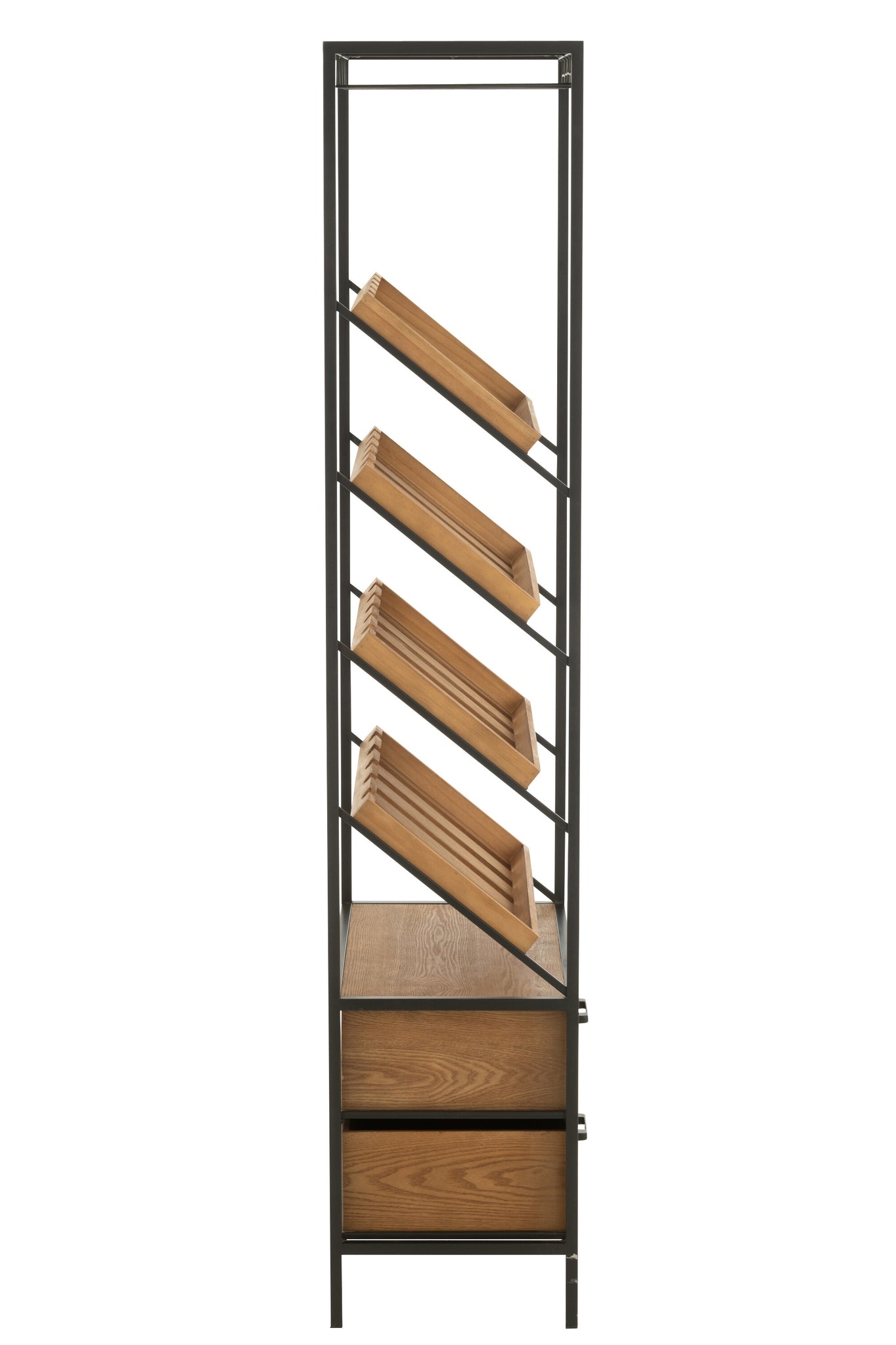 Armoire bar Naturel/Noir Grande - J-LINE
