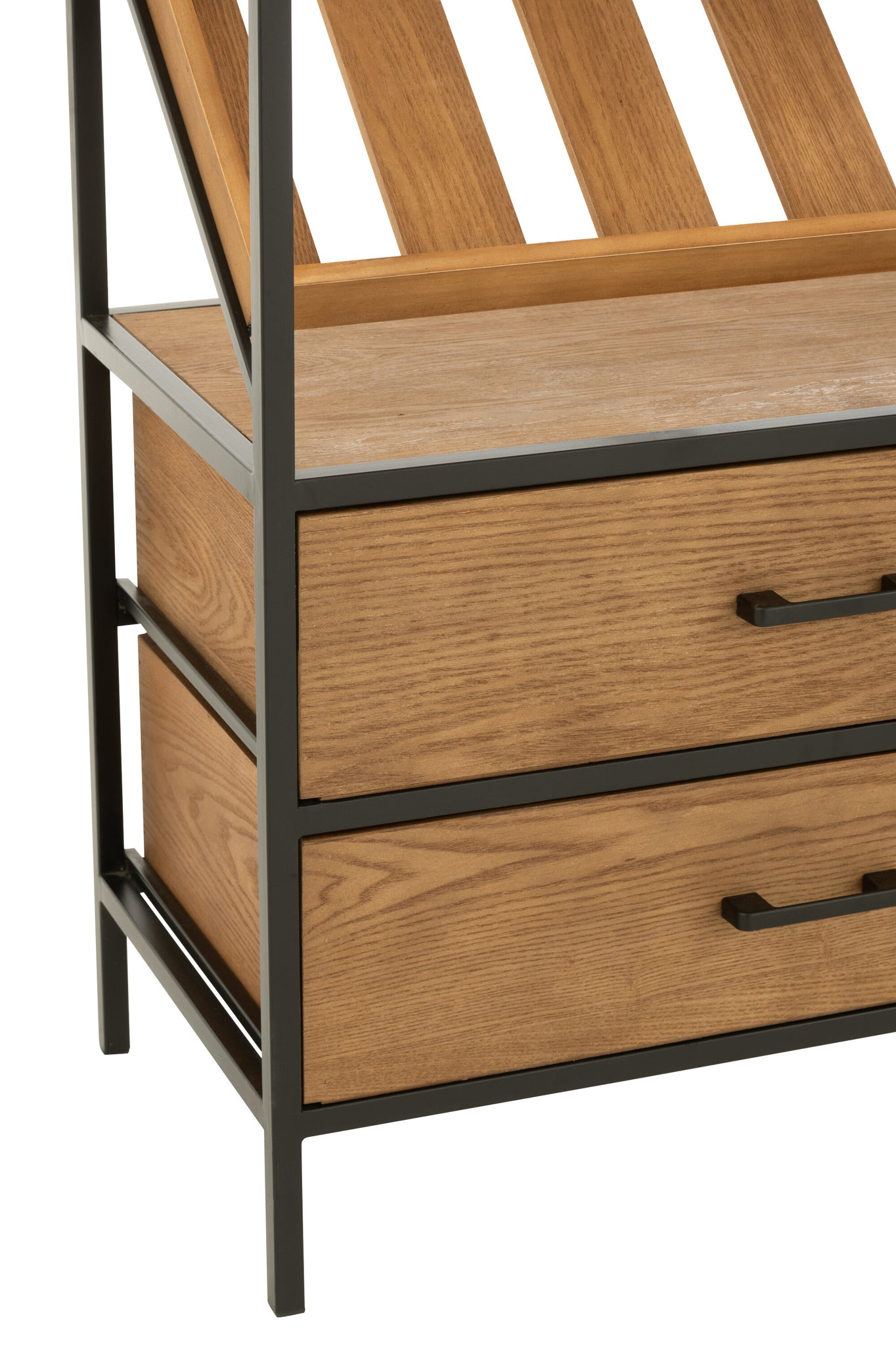 Armoire bar Naturel/Noir Grande - J-LINE