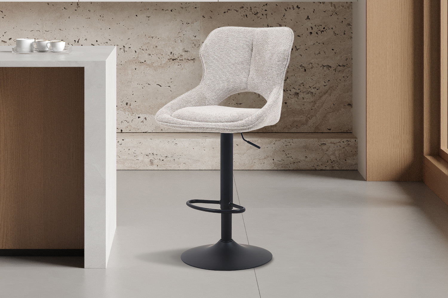 Barkruk 'Mori' lichtgrijs - RS