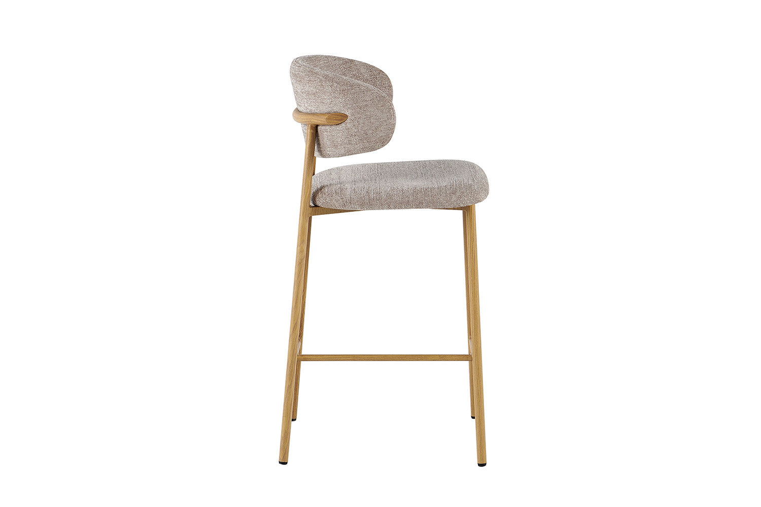 NIEUW - Counterstoel 'Coco' Naturel - Stof Raven 30 Zand - RS