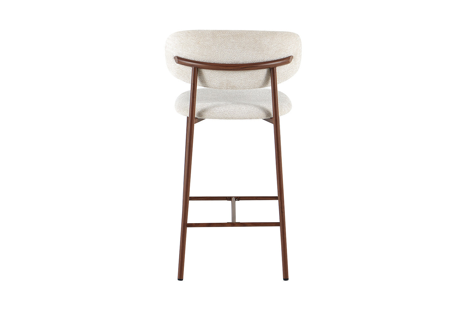 NIEUW - Counterstoel 'Coco' Walnoot - Stof Raven 24 Beige - RS