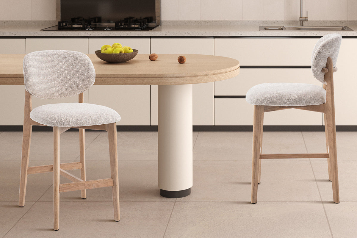 Counterstoel 'Carmen' Naturel Eik Ote Milan 103 Beige  - RS