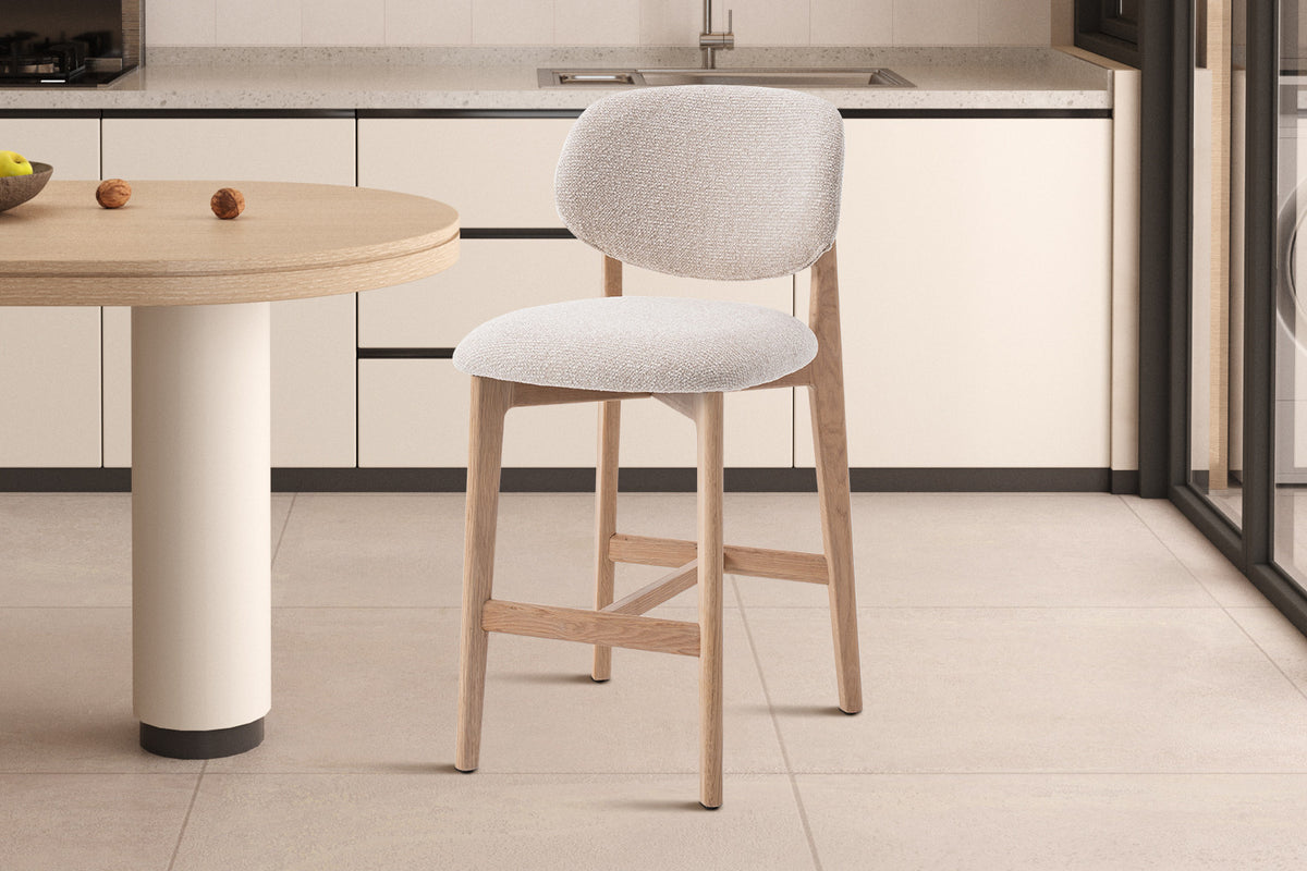 Counterstoel 'Carmen' Naturel Eik Ote Milan 103 Beige  - RS