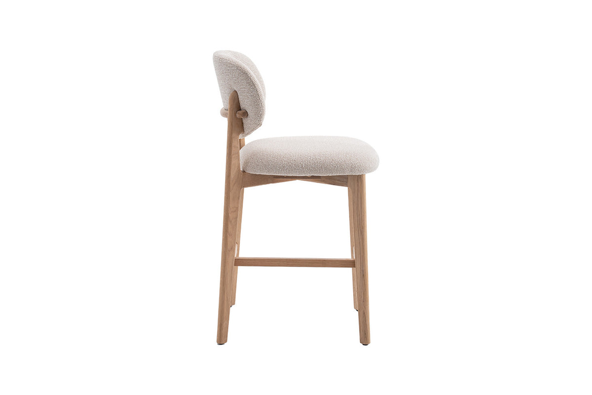 Counterstoel 'Carmen' Naturel Eik Ote Milan 103 Beige  - RS