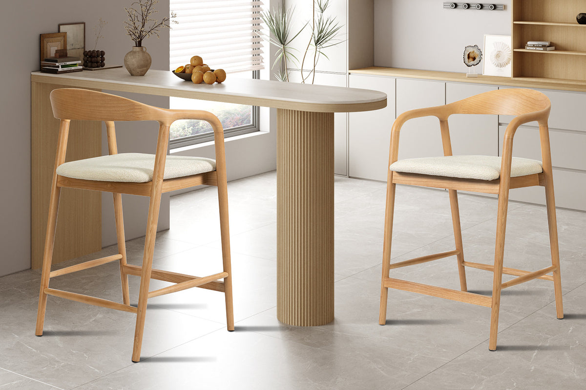 Counterstoel 'Claire' Essenhout Naturel Milan 103 Beige  - RS