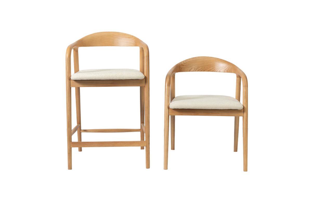 Counterstoel 'Claire' Essenhout Naturel Milan 103 Beige  - RS