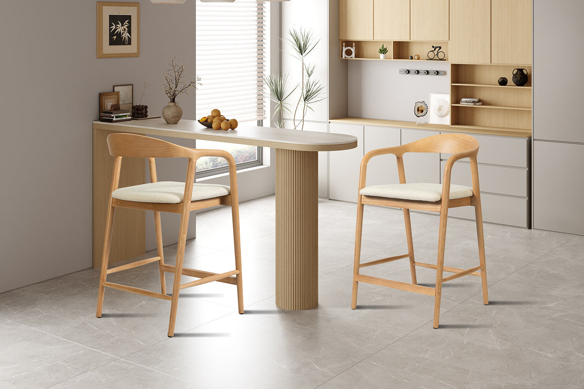 Counterstoel 'Claire' Essenhout Naturel Milan 103 Beige  - RS