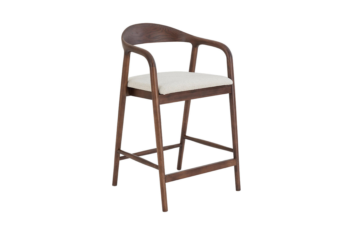 Counterstoel 'Claire' Essenhout Walnoot Milan 103 Beige  - RS
