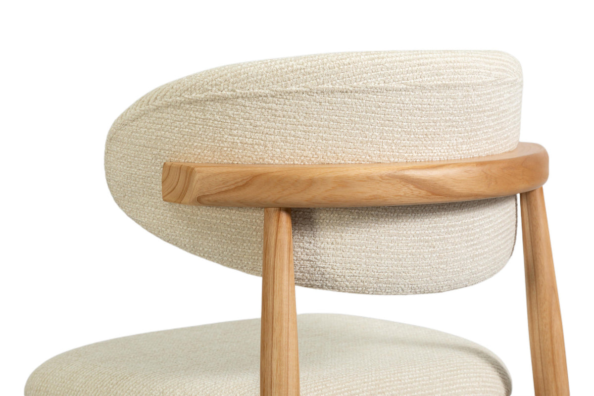 Counterstoel 'Clara' Essenhout naturel - Ote Milan 103 beige - RS