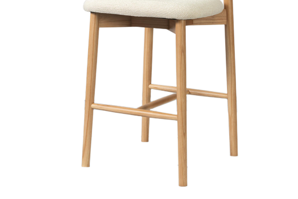 Counterstoel 'Clara' Essenhout naturel - Ote Milan 103 beige - RS