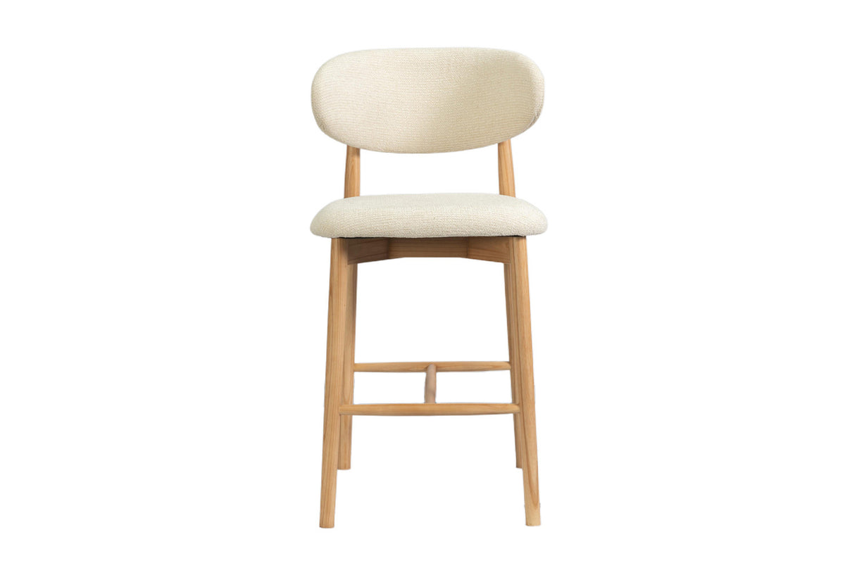 Counterstoel 'Clara' Essenhout naturel - Ote Milan 103 beige - RS
