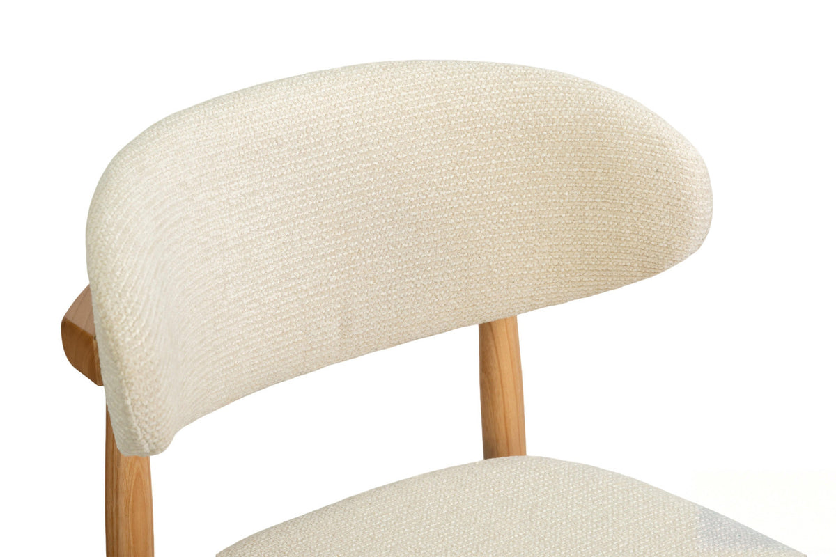 Counterstoel 'Clara' Essenhout naturel - Ote Milan 103 beige - RS