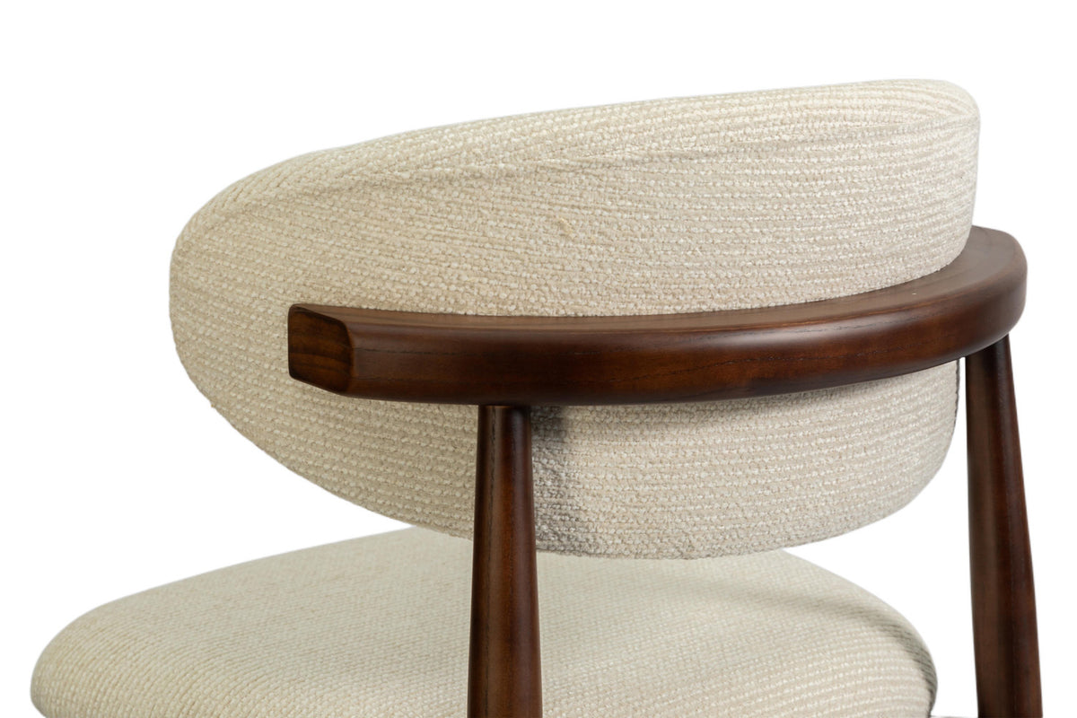 Counterstoel 'Clara' Essenhout Walnoot - Ote Milan 103 Beige - RS
