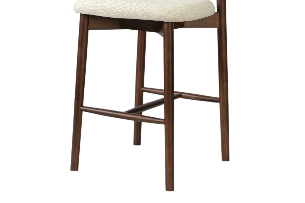 Counterstoel 'Clara' Essenhout Walnoot - Ote Milan 103 Beige - RS