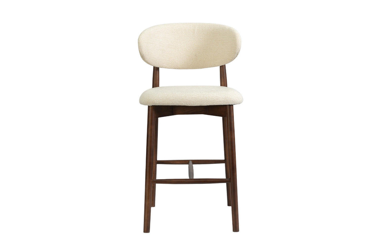 Counterstoel 'Clara' Essenhout Walnoot - Ote Milan 103 Beige - RS