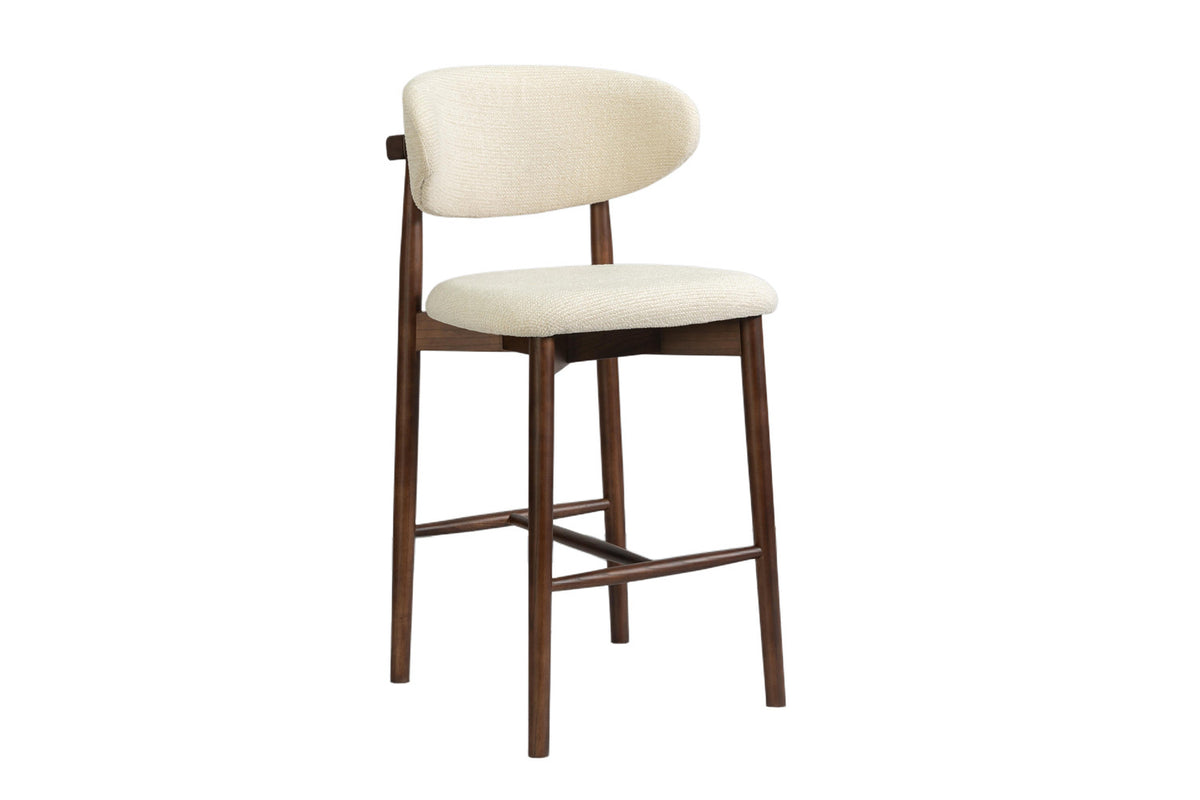 Counterstoel 'Clara' Essenhout Walnoot - Ote Milan 103 Beige - RS