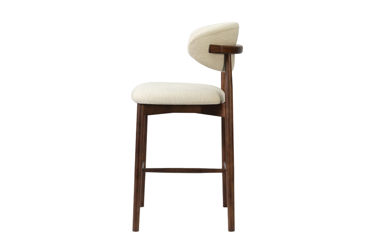 Counterstoel 'Clara' Essenhout Walnoot - Ote Milan 103 Beige - RS