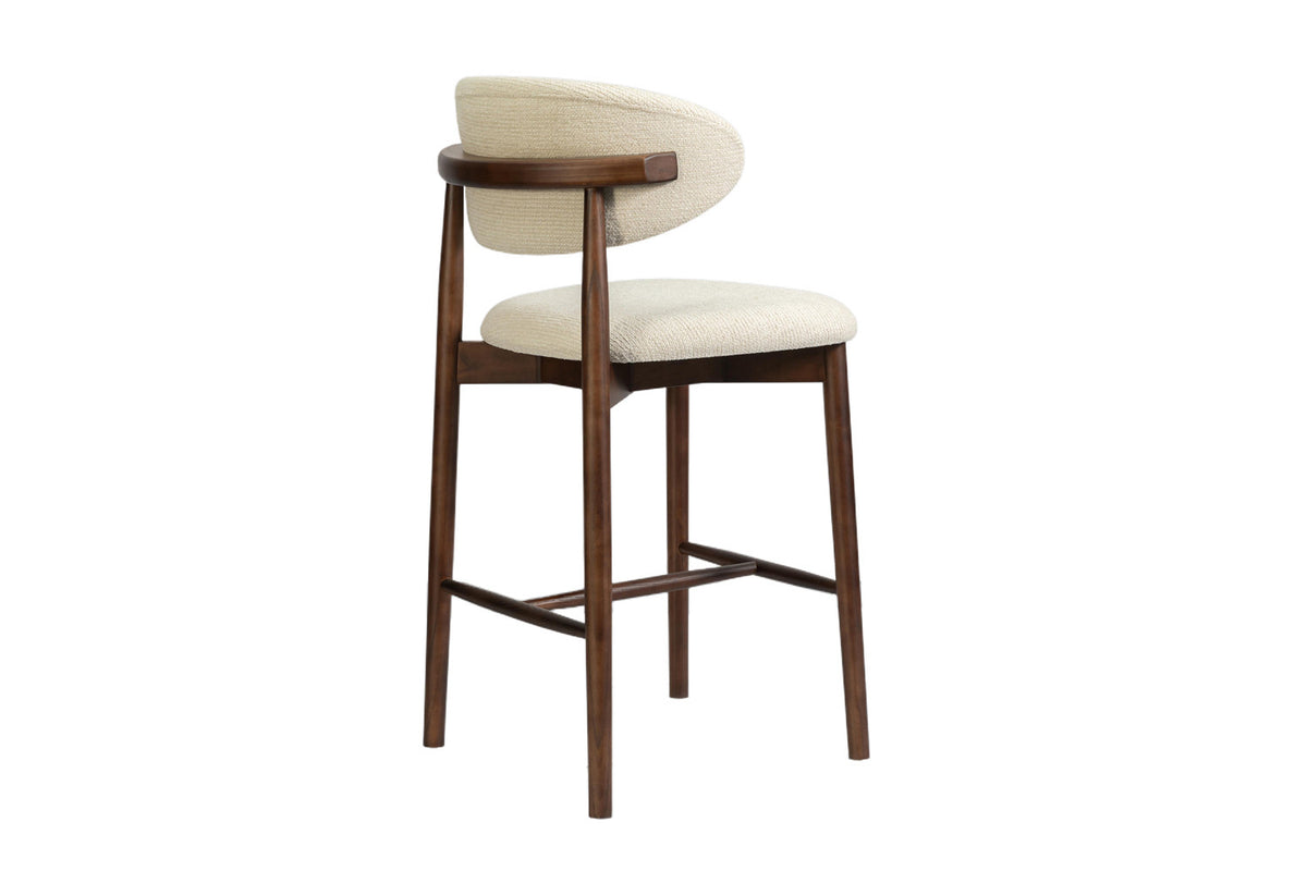 Counterstoel 'Clara' Essenhout Walnoot - Ote Milan 103 Beige - RS