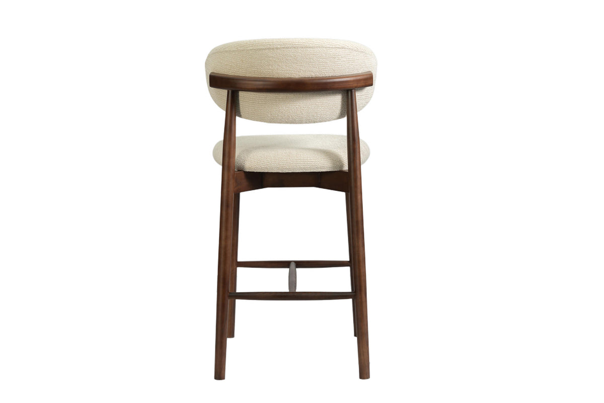 Counterstoel 'Clara' Essenhout Walnoot - Ote Milan 103 Beige - RS
