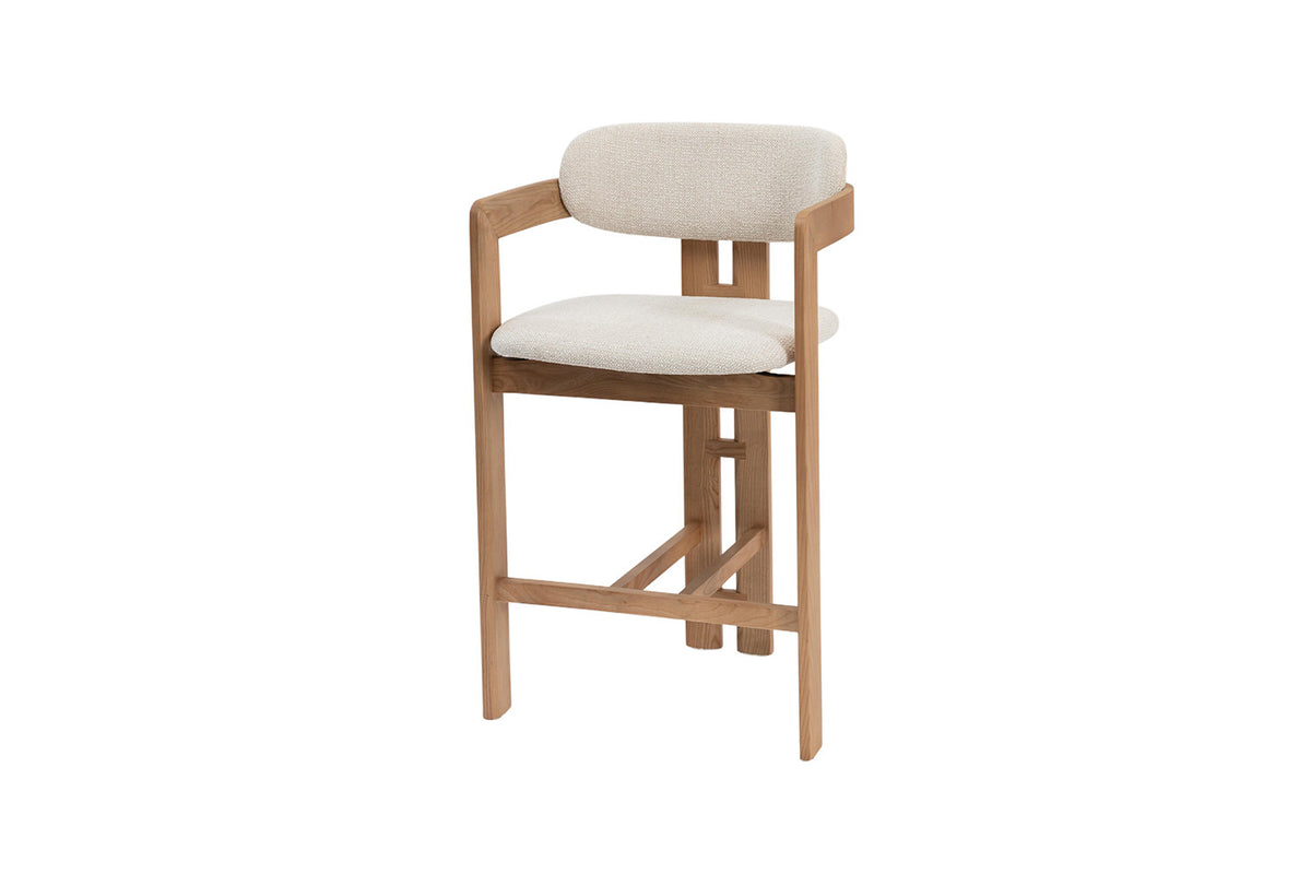 Counterstoel 'Camille' Essenhout Naturel Ote Milan 103 Beige - RS