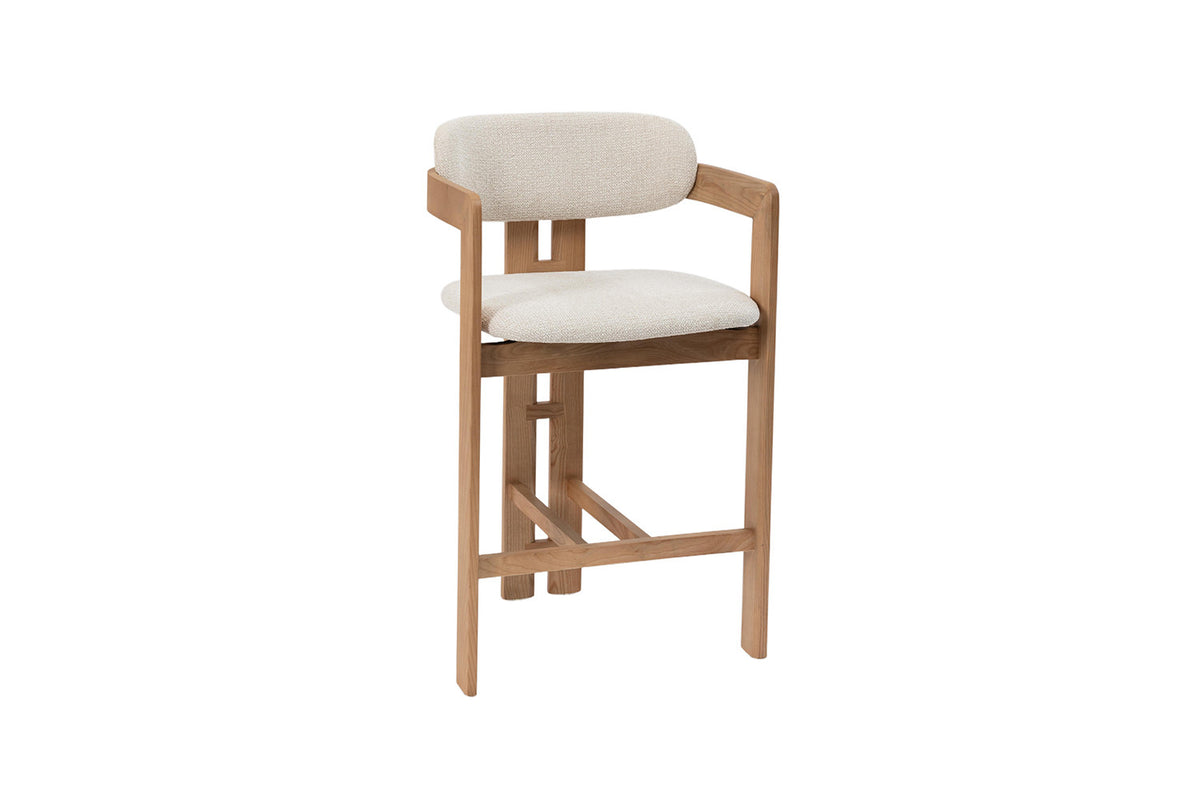 Counterstoel 'Camille' Essenhout Naturel Ote Milan 103 Beige - RS