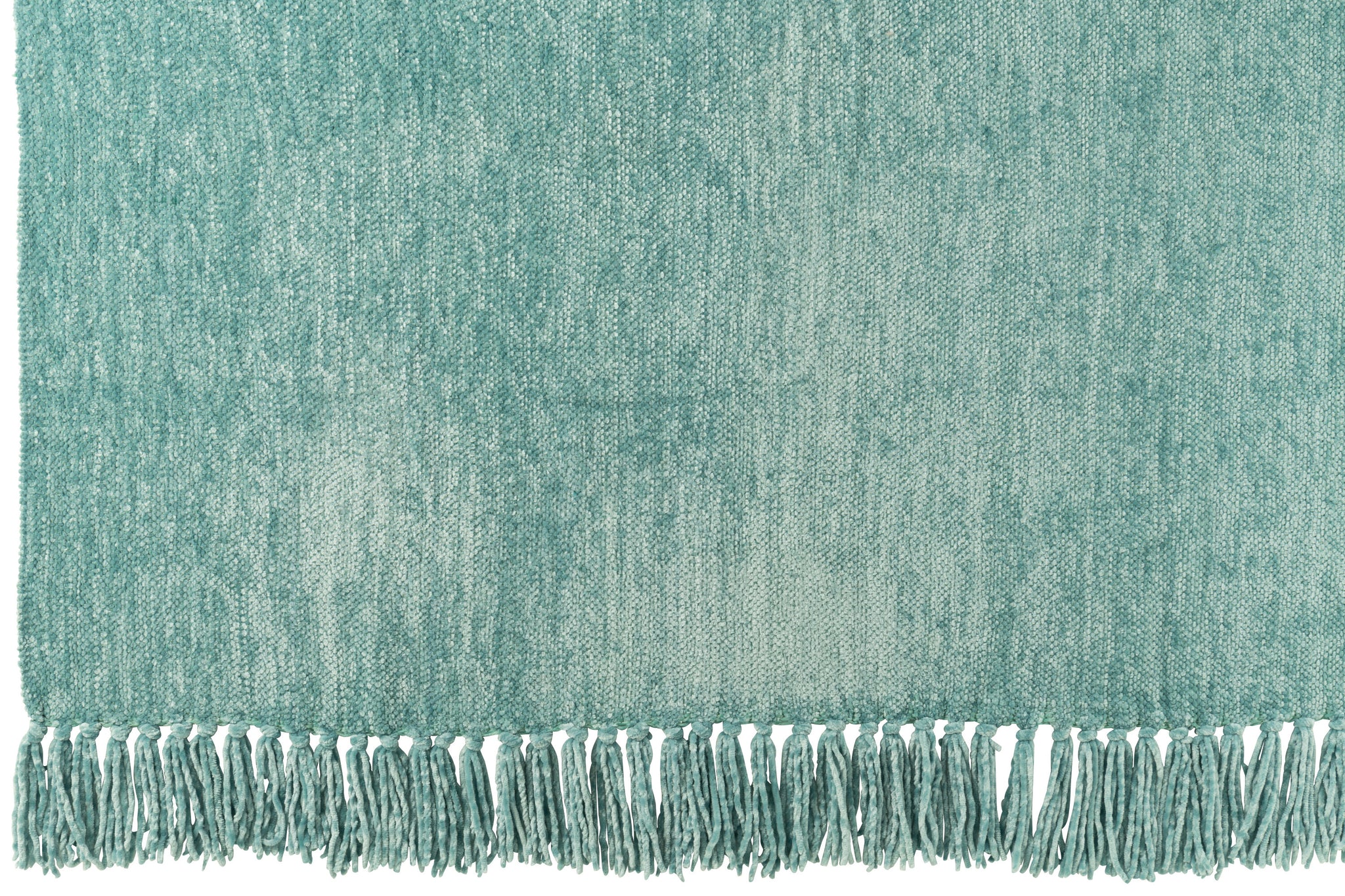 Plaid Chenille Polyester Turkoois - J-LINE