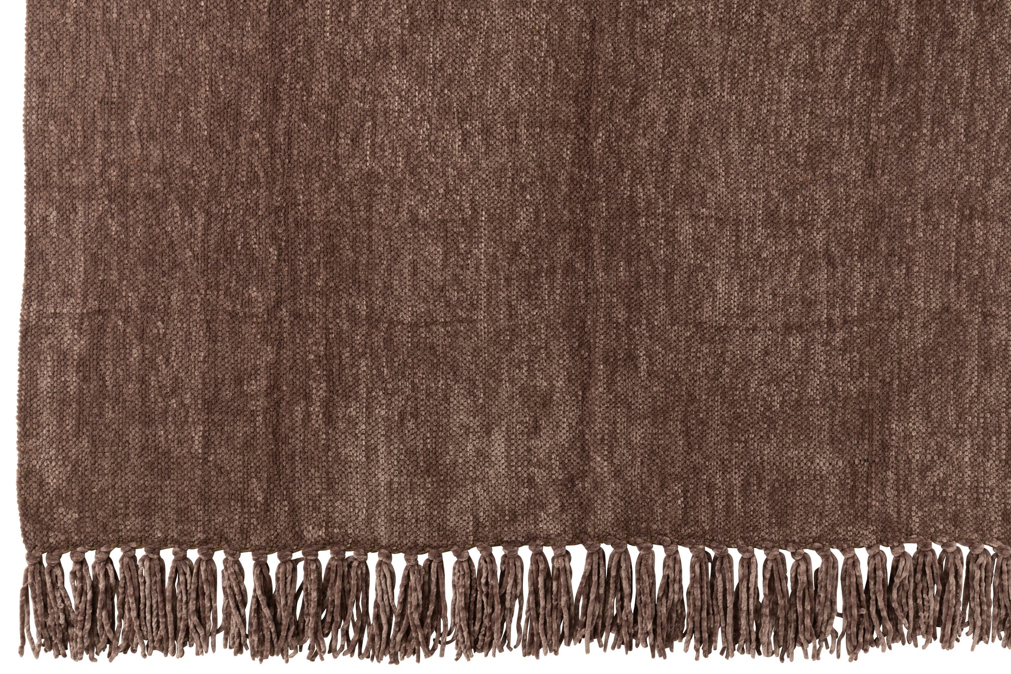 Plaid Chenille Polyester Donkerbruin - J-LINE