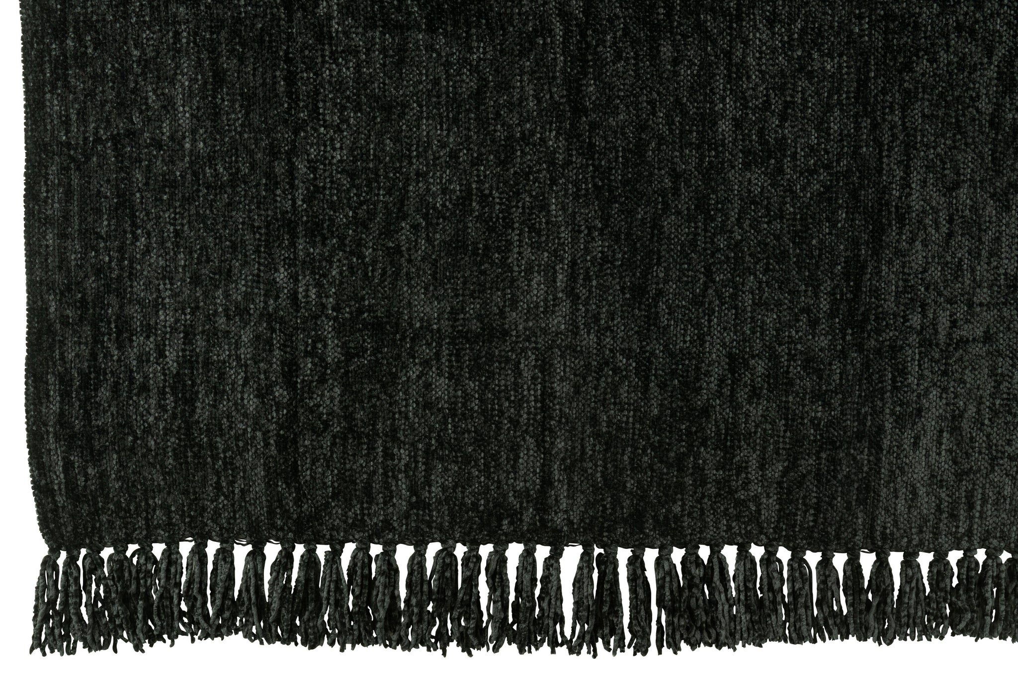 Plaid Chenille Polyester Zwart - J-LINE