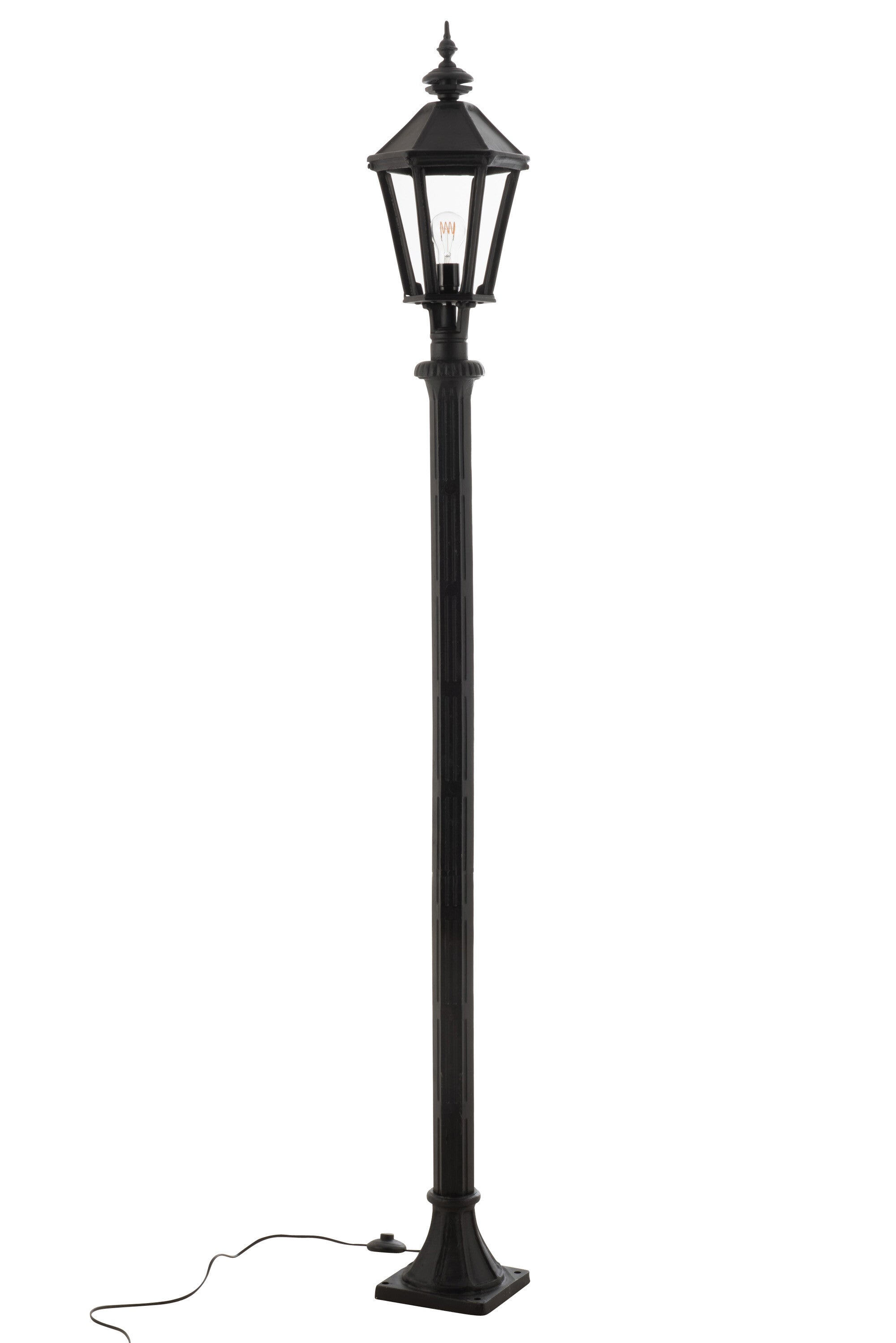 Vloerlamp gietijzer zwart - J-LINE