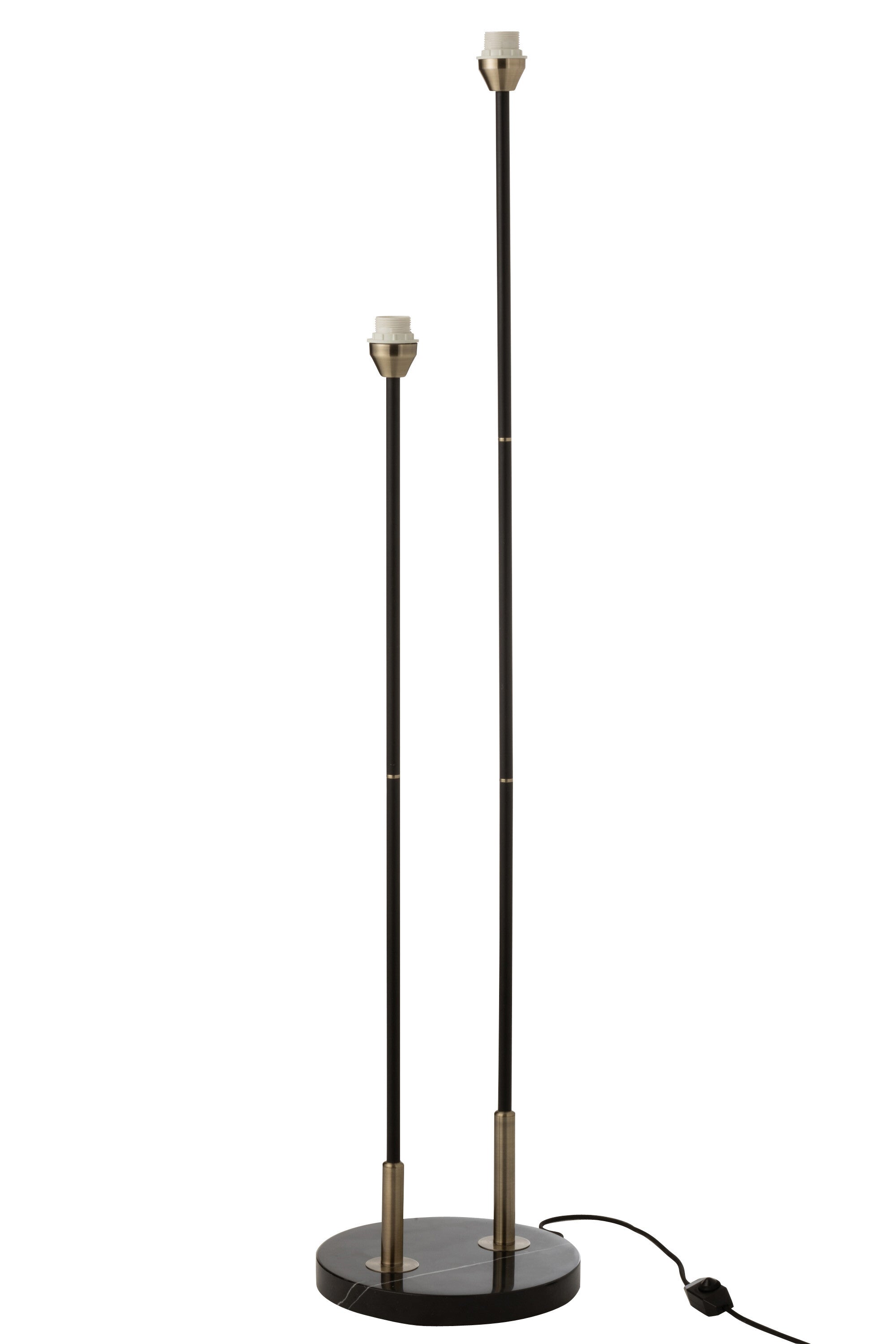 Lampadaire Bollie en acier/marbre noir - J-LINE