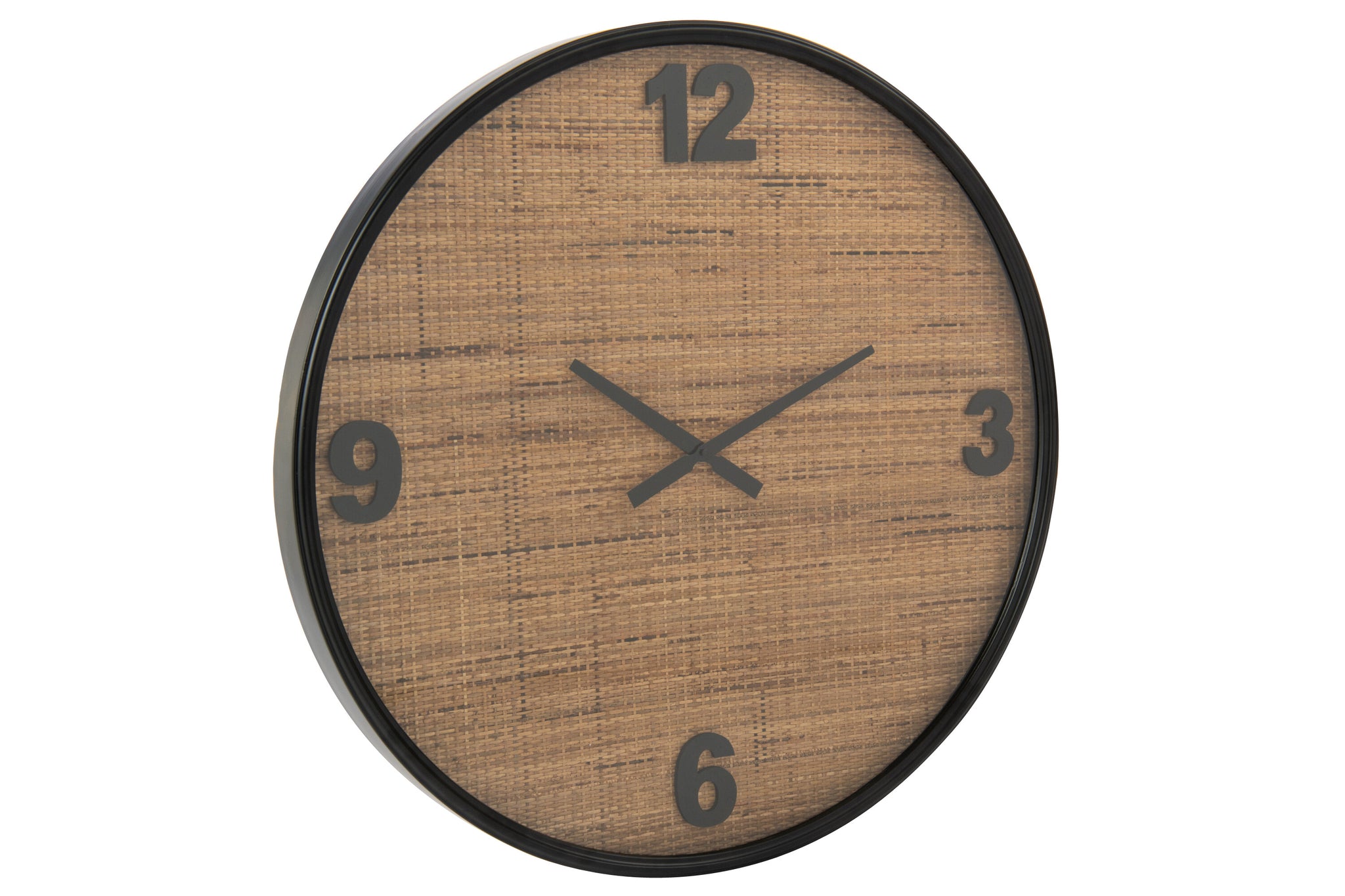 Wandklok MDF Bruin/Zwart L - J-Line