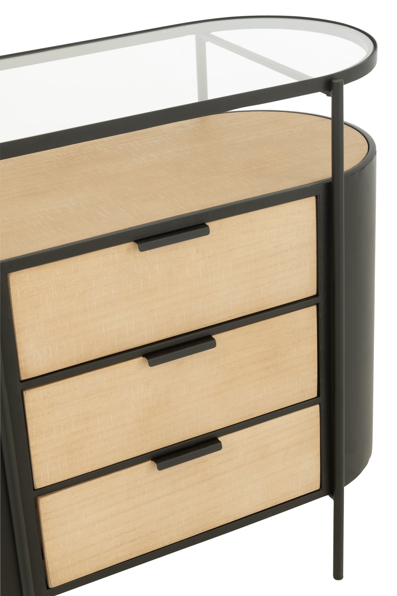 Dressoir Avy IJzer Natuurlijk/Zwart - J-LINE