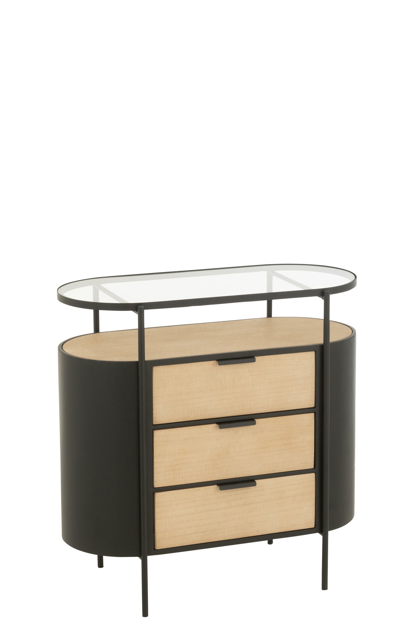Dressoir Avy IJzer Natuurlijk/Zwart - J-LINE