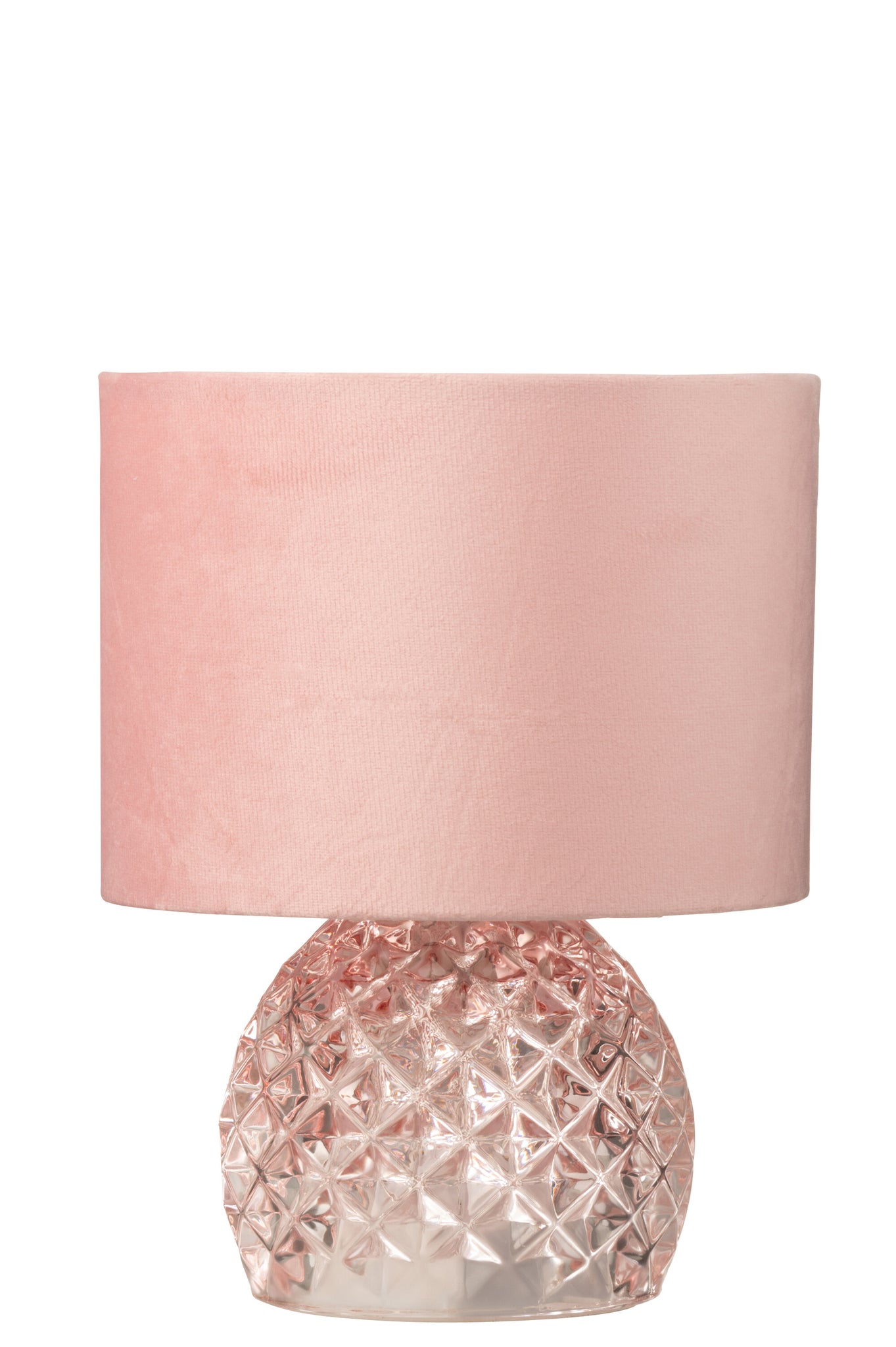 Tafellamp Glas Led Licht Roze - J-Line