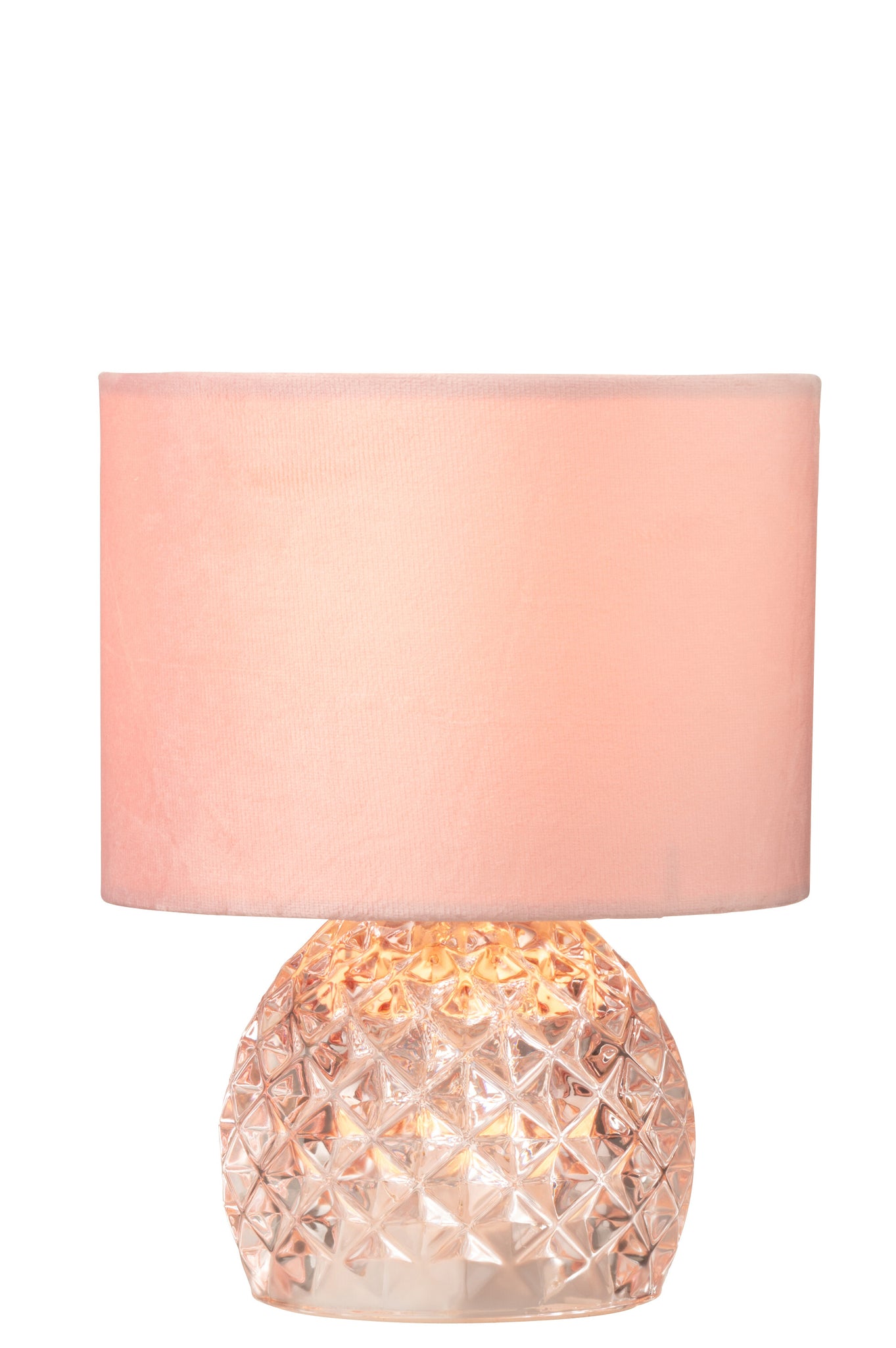 Tafellamp Glas Led Licht Roze - J-Line