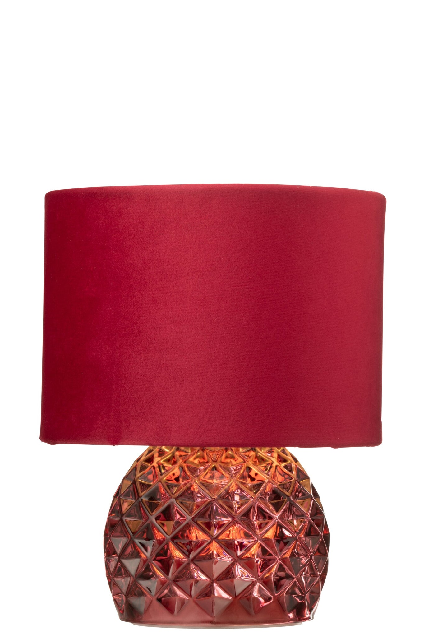 Tafellamp Glas Led Bordeauxrood - J-Line