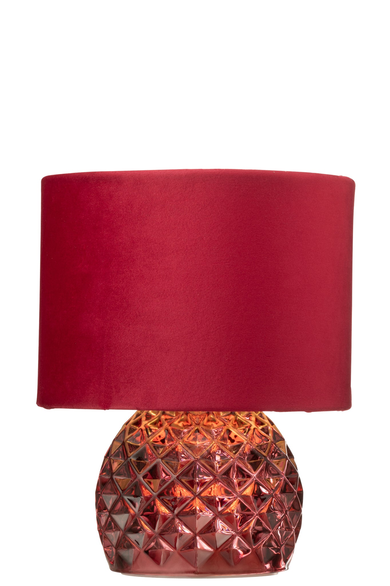 Tafellamp Glas Led Bordeauxrood - J-Line