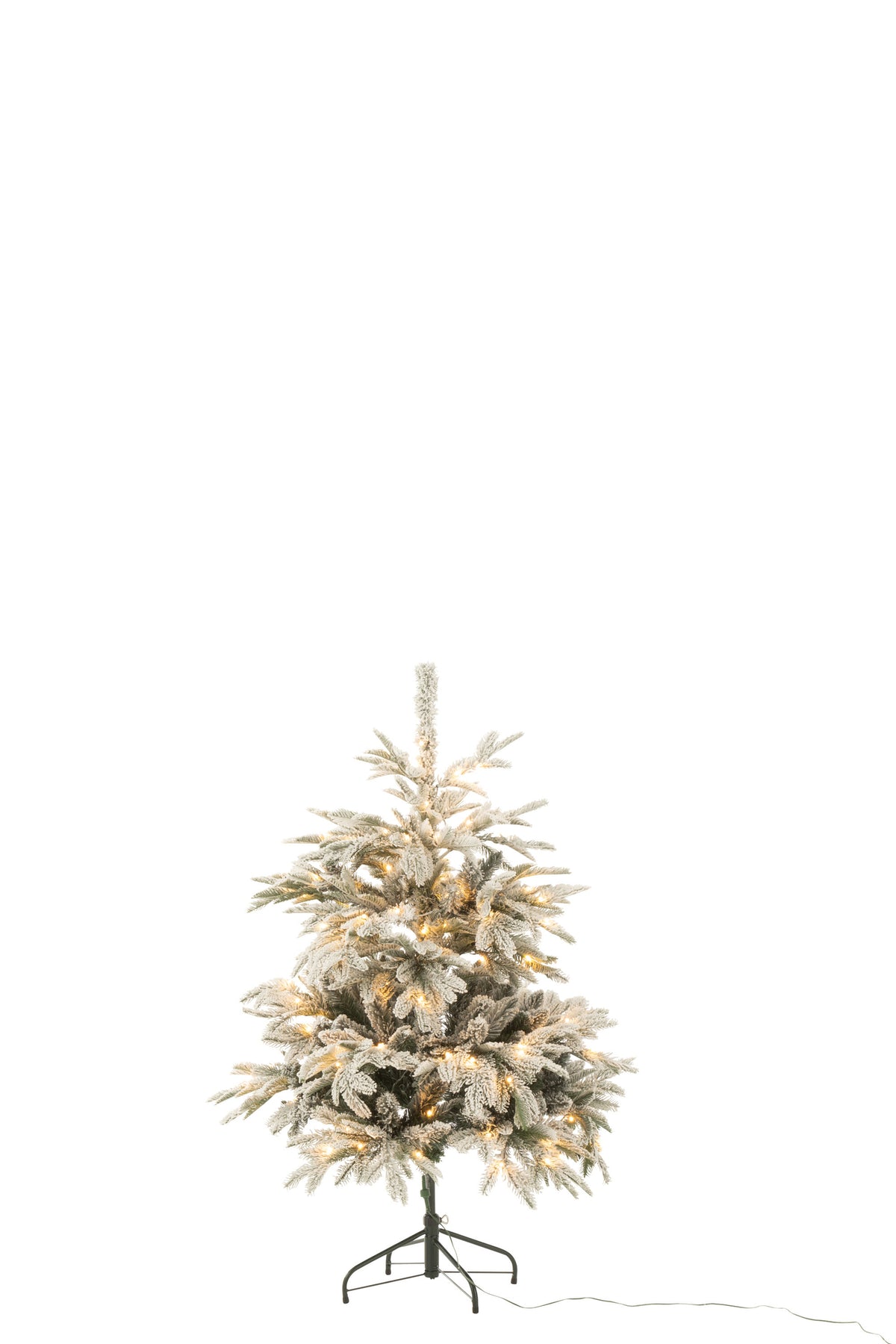 Christmas Tree small with 120 LEDs, Dark Green/White - J-Line