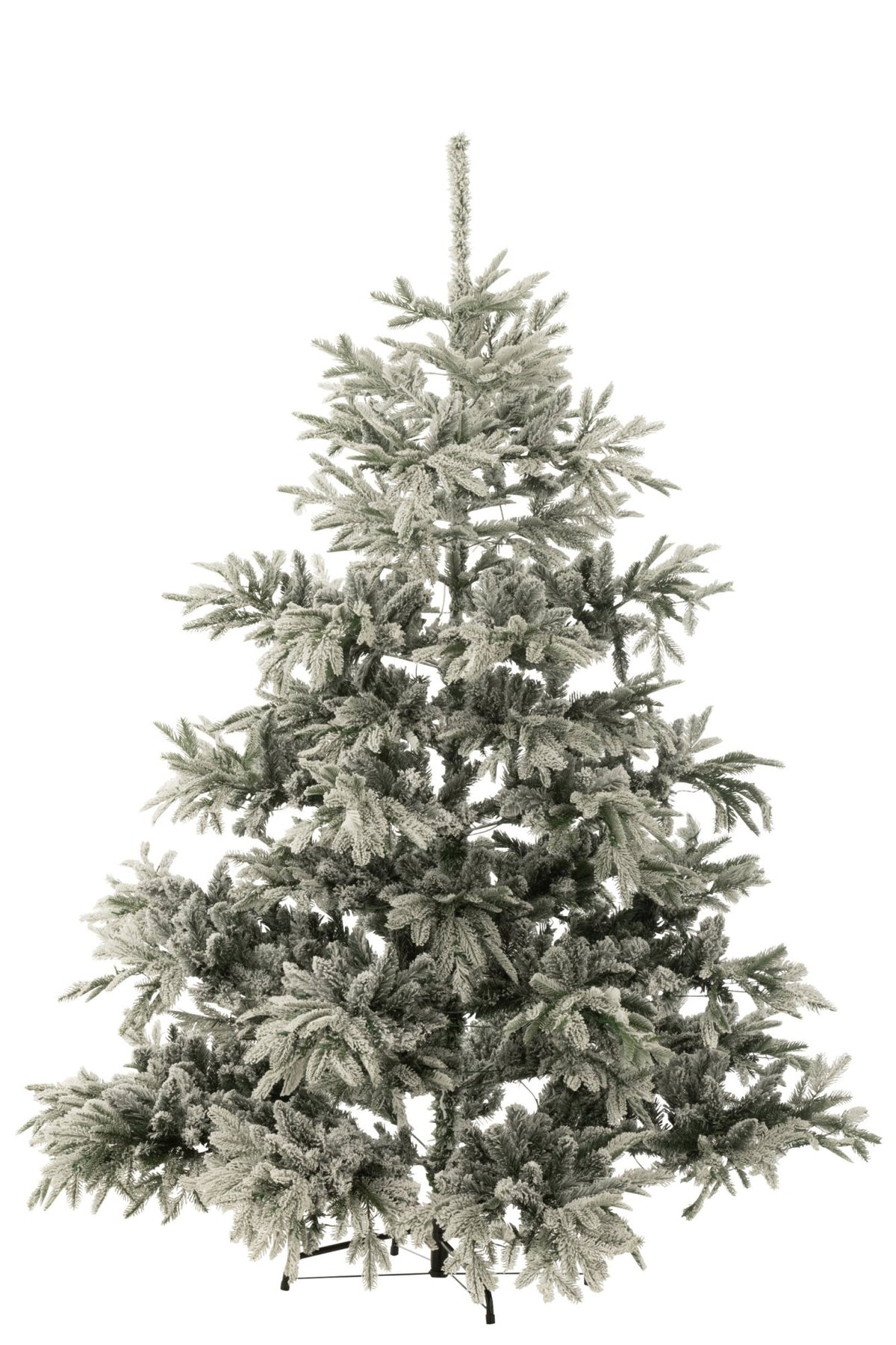 Grand sapin de Noël artificiel enneigé, 420 LED, vert foncé/gris clair