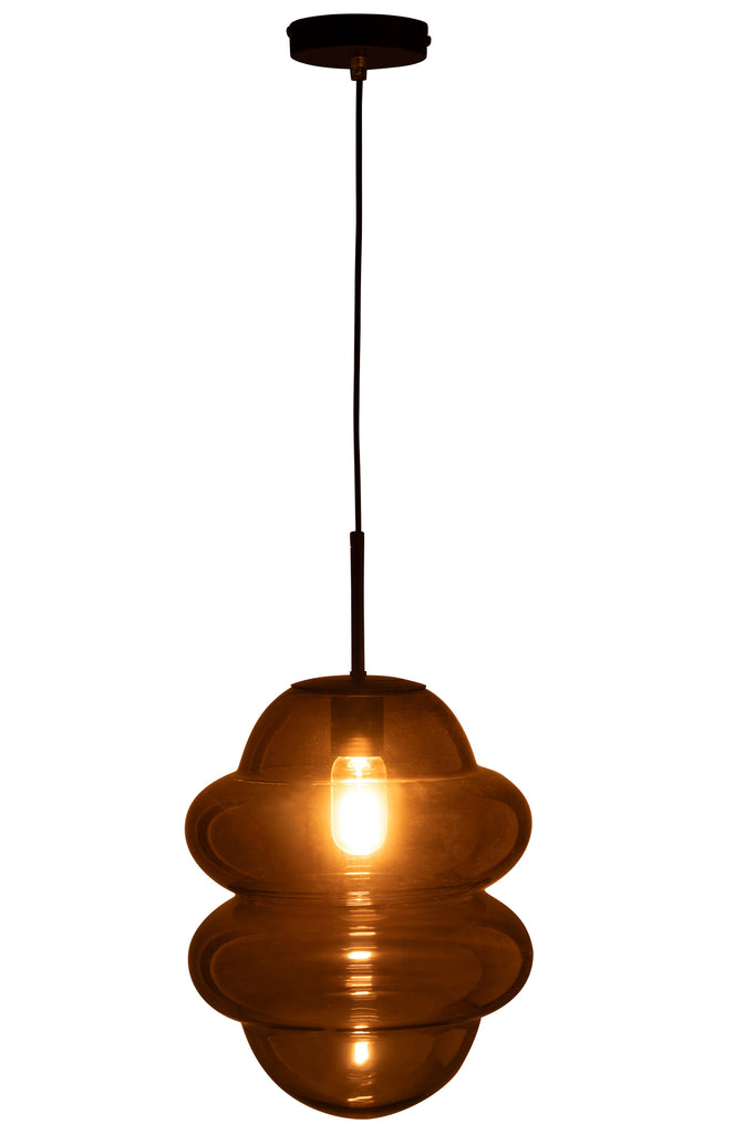 Hanglamp Honinglepel Glas Grijs - J-LINE